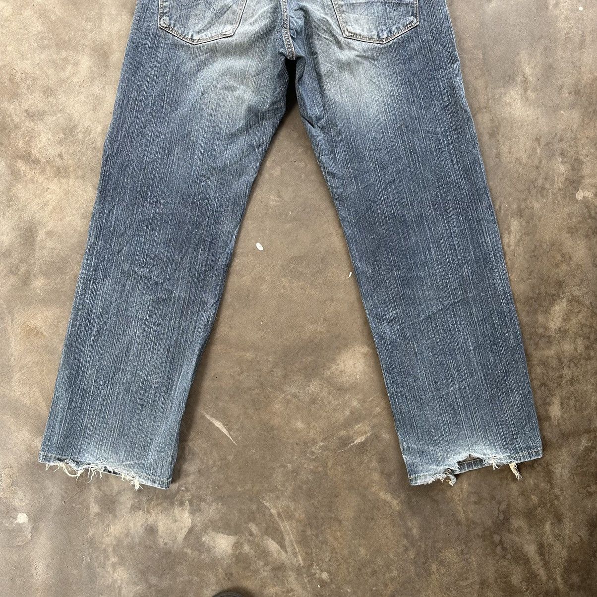 Japanese Brand Vintage Edwin Distressed Faded Denim Jean Pant W34 Size US 34 / EU 50 - 10 Thumbnail