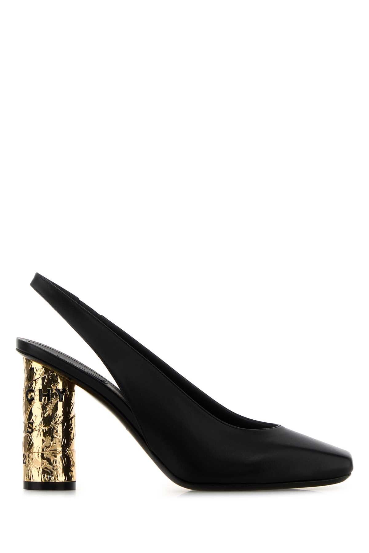 Givenchy Black Leather Tape Pumps Size US 9 / IT 39 - 1 Thumbnail