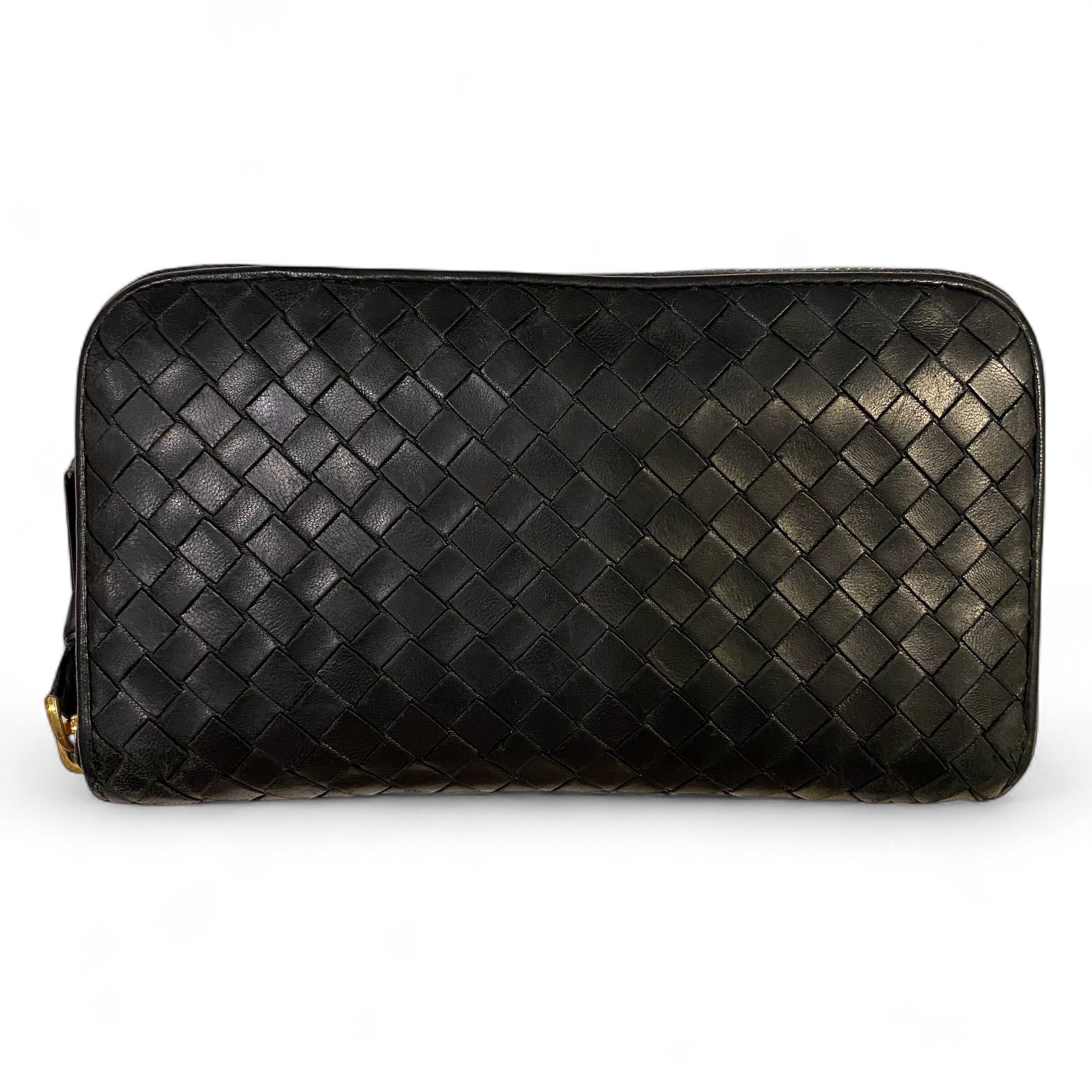 Bottega Veneta Bottega Veneta Intrecciato Long Wallet Round Zip Size ONE SIZE - 1 Thumbnail