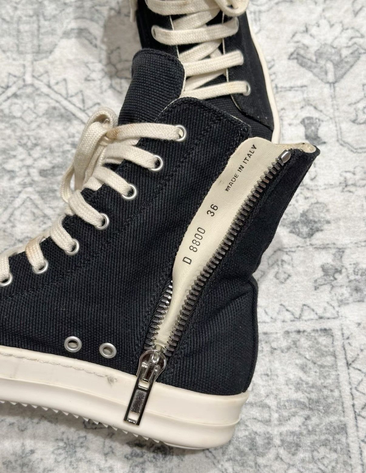 Rick Owens Drkshdw Rick Owens DRKSHDW Canvas High-Top Size US 6.5 / IT 36.5 - 7 Thumbnail