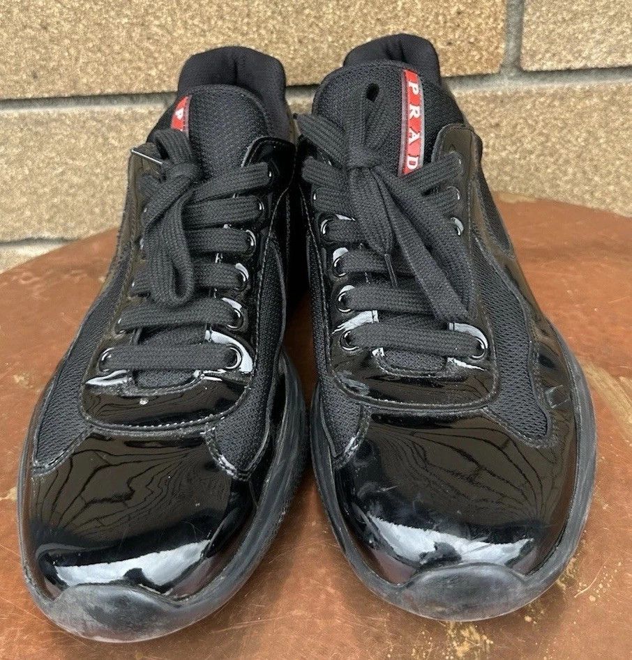 Prada Prada America's Cup Sneakers Red Black Patent 9 Low Size US 9 / EU 42 - 2 Thumbnail