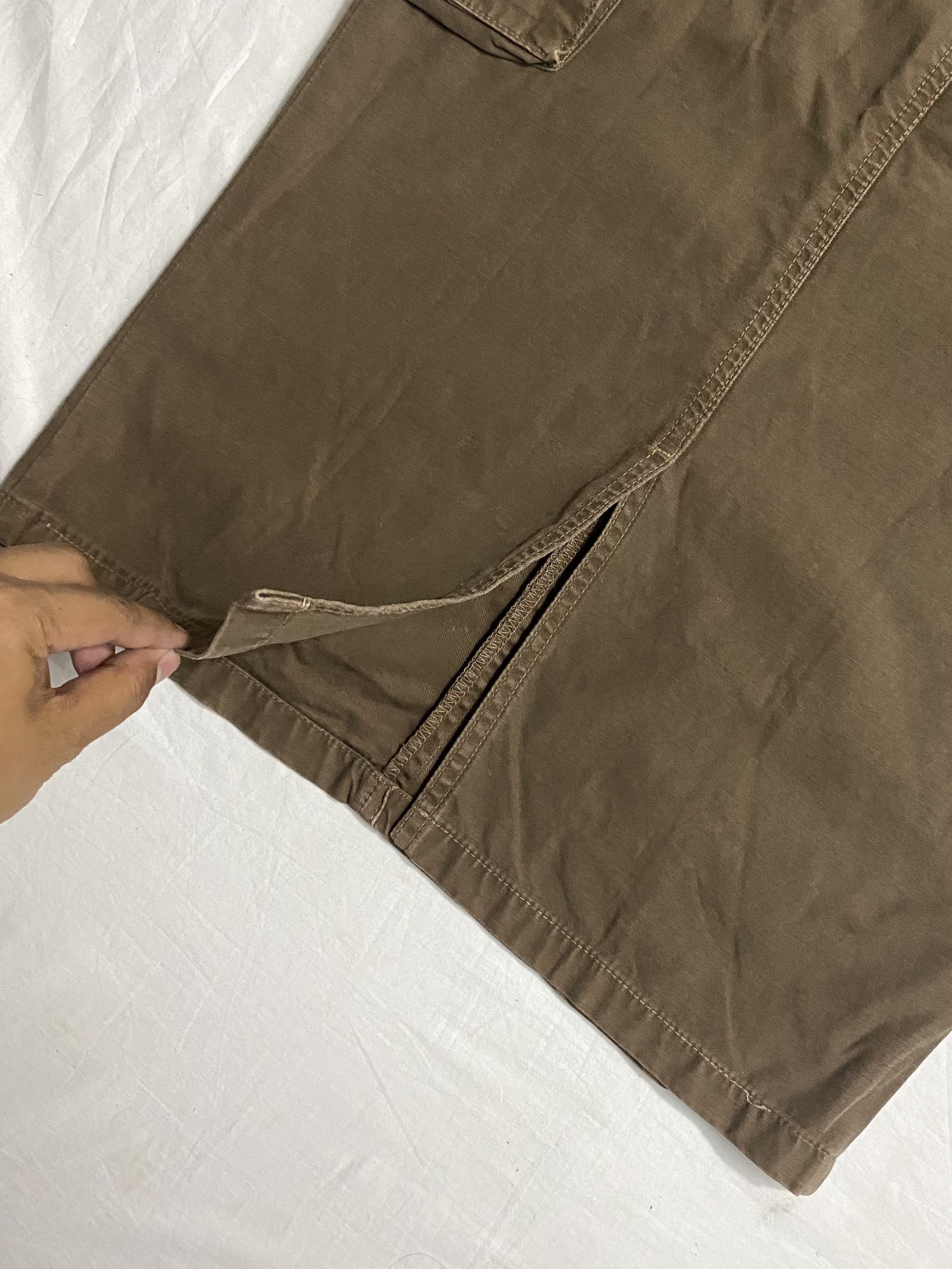 Japanese Brand There’s Brown Utility Cargo Skirt Multi-Pocket and Button Size 29" - 5 Thumbnail