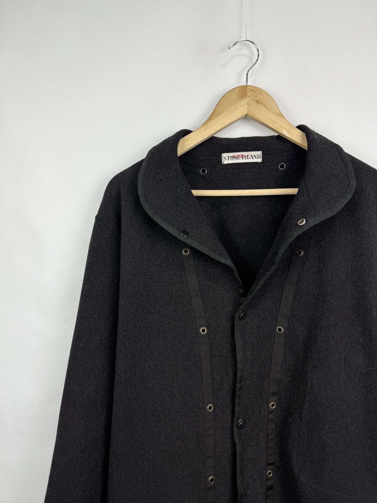 Stone Island 🇮🇹 Vintage 90s Stone Island Wool Jacket Liner Inner Jacket Size US L / EU 52-54 / 3 - 3 Thumbnail