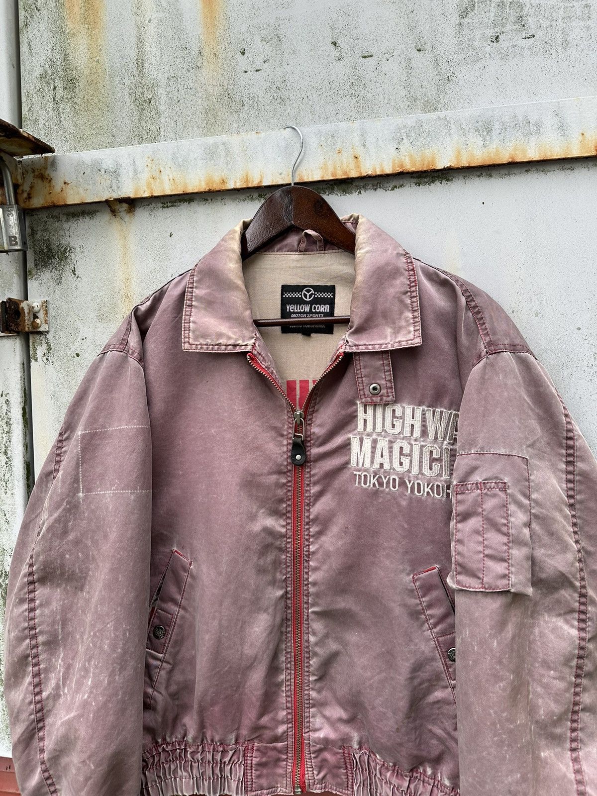 Vintage 👹Vintage Faded Yellow Corn SLEDGE HAMMER Bomber Jacket Size US M / EU 48-50 / 2 - 5 Thumbnail