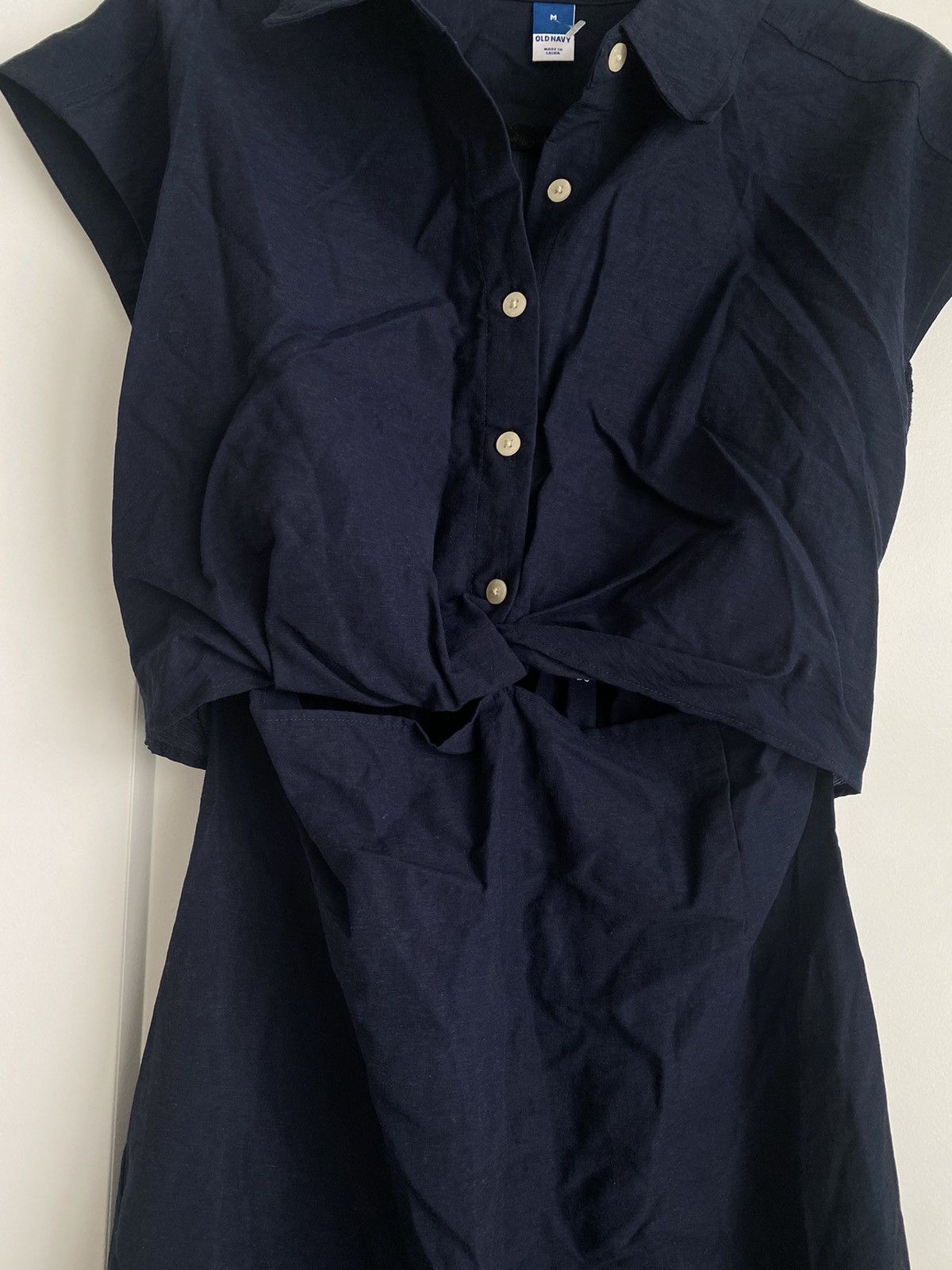Old Navy OLD NAVY NWT women’s blue cut out waist button midi dress Size M / US 6-8 / IT 42-44 - 4 Thumbnail