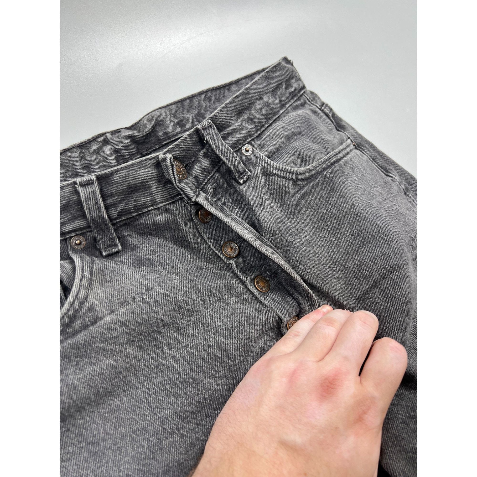 Levi's Levi’s 501 Made in USA Gray Denim Jeans Pants (Y0915) Size US 30 / EU 46 - 7 Thumbnail