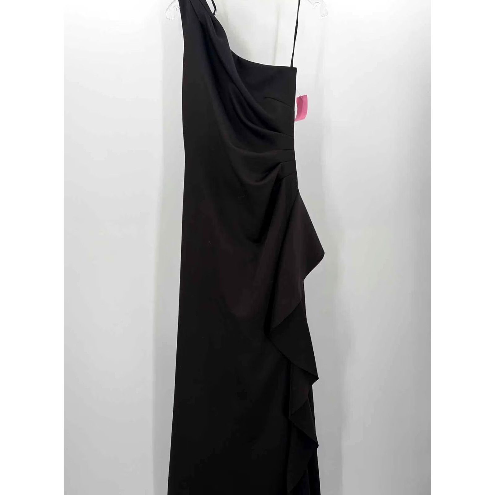 Vintage Pre-Owned XScape Black Size 10 One Shoulder Maxi Evening Gown Size L / US 10 / IT 46 - 2 Thumbnail
