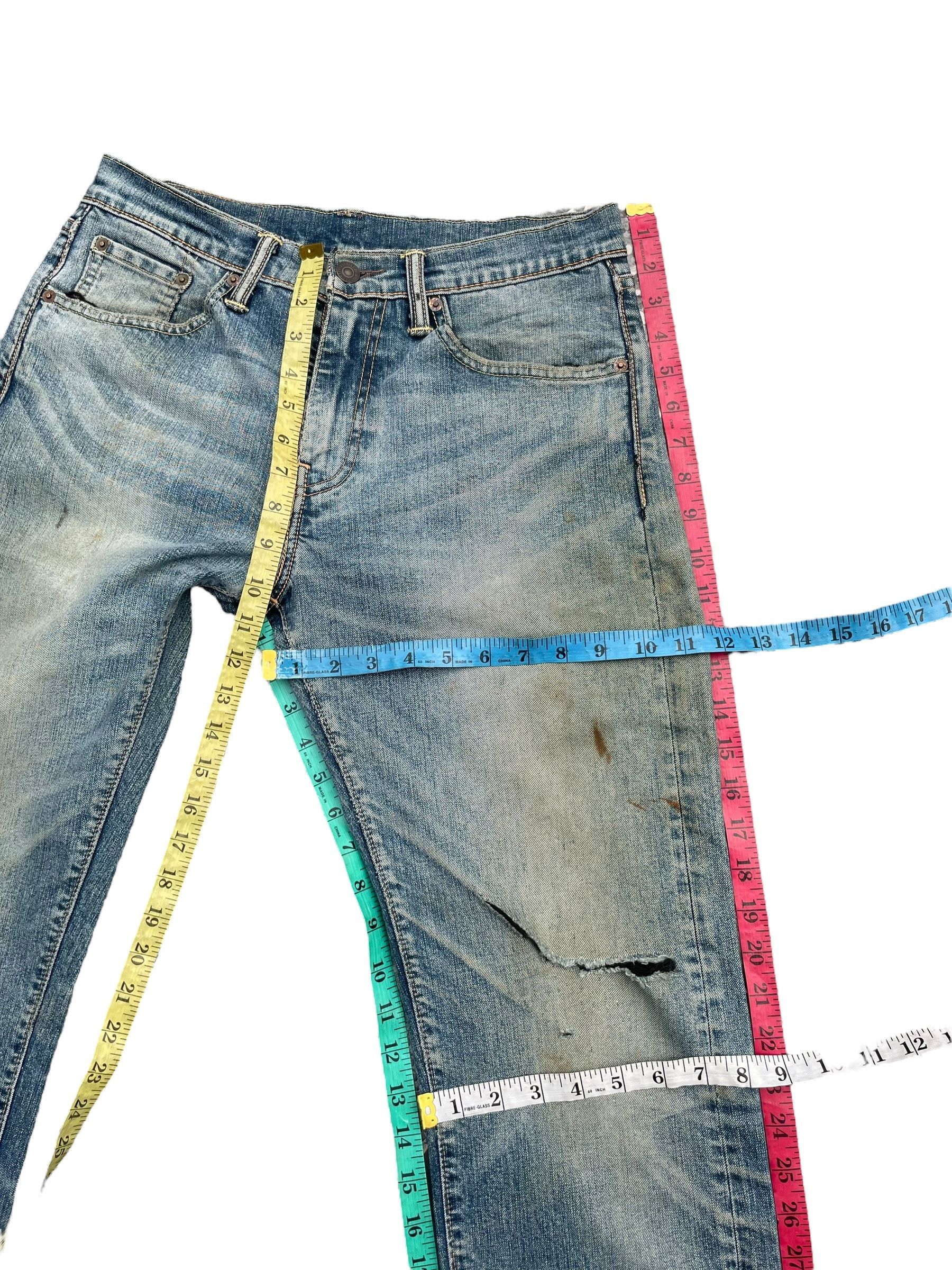 Levi's Levis 505 Faded Quilted Lining Distresed Denim Size US 31 - 7 Thumbnail