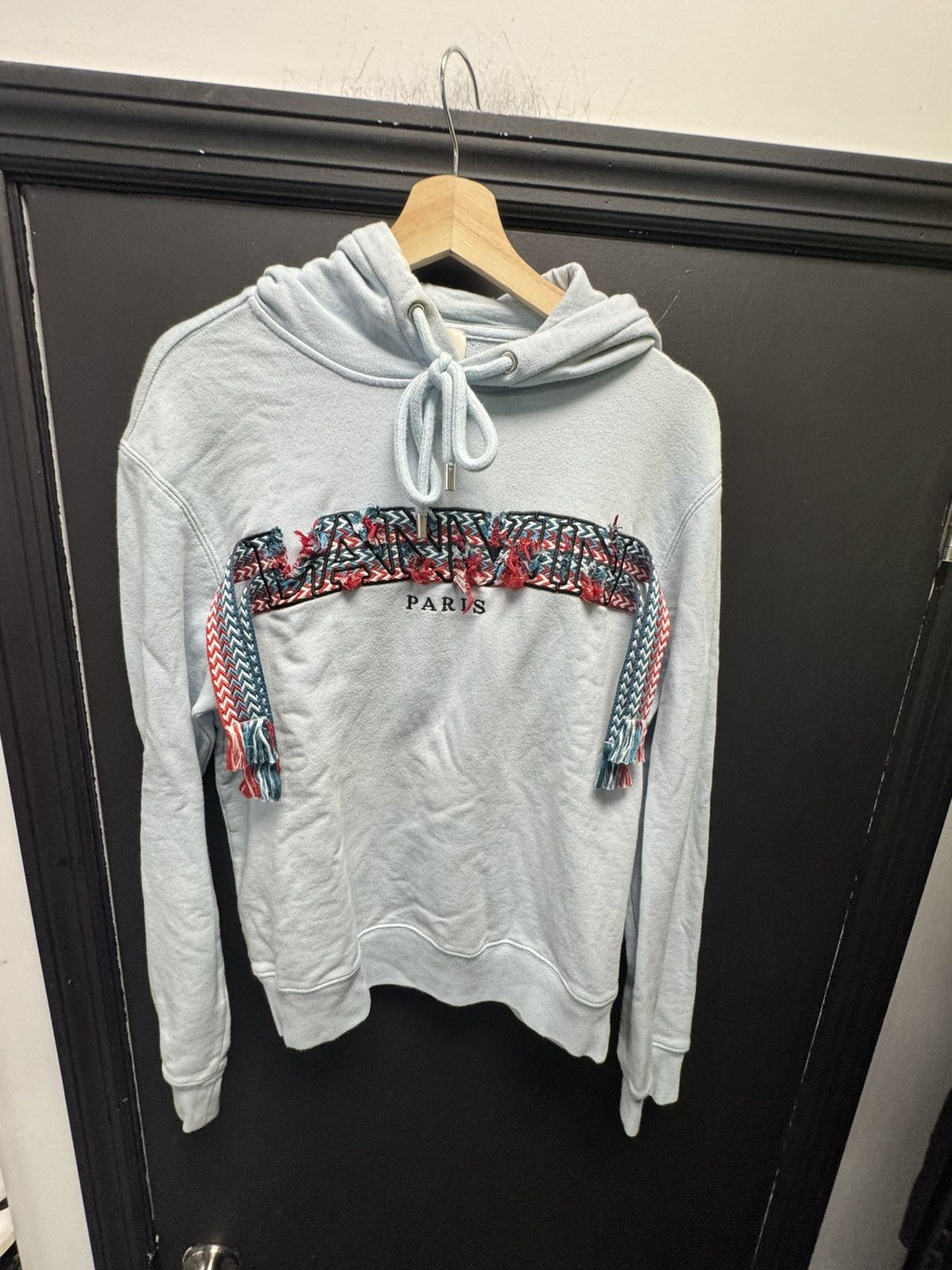 Lanvin Lanvin Embroidered Curb Hoodie Sky Blue Size US XS / EU 42 / 0 - 1 Thumbnail