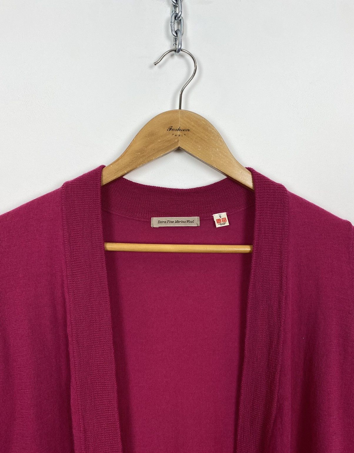 Uniqlo Uniqlo Extra Fine Merino Wool Pink Cardigan Women’s Sz Small Size S / US 4 / IT 40 - 2 Thumbnail