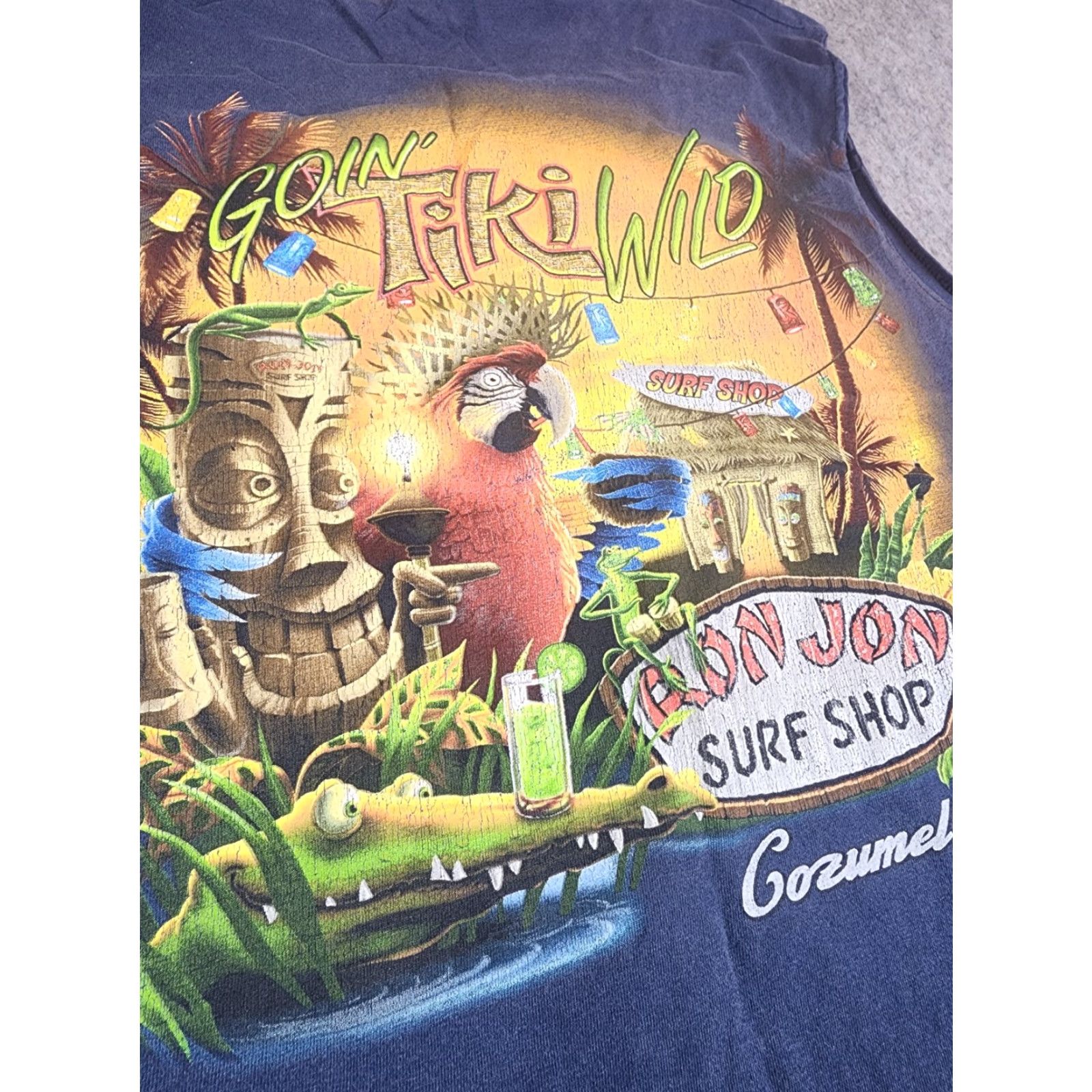 Ron Jon Surf Shop VINTAGE Ron Jon Surf Shop Cozumel Mexico Double-Sided Sleeveless Muscle Shirt M Blue Unisex Adults 90s Beach Size US M / EU 48-50 / 2 - 6 Thumbnail