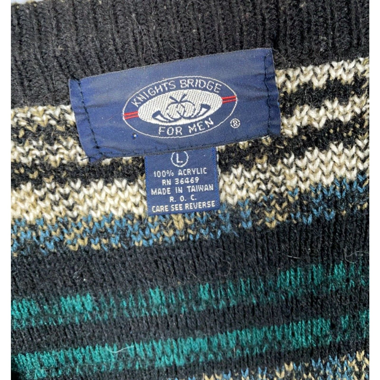 Vintage VINTAGE Textured Check Pattern Cardigan Sweater Mens Large Black Green 90s Retro Preppy Size US L / EU 52-54 / 3 - 3 Thumbnail