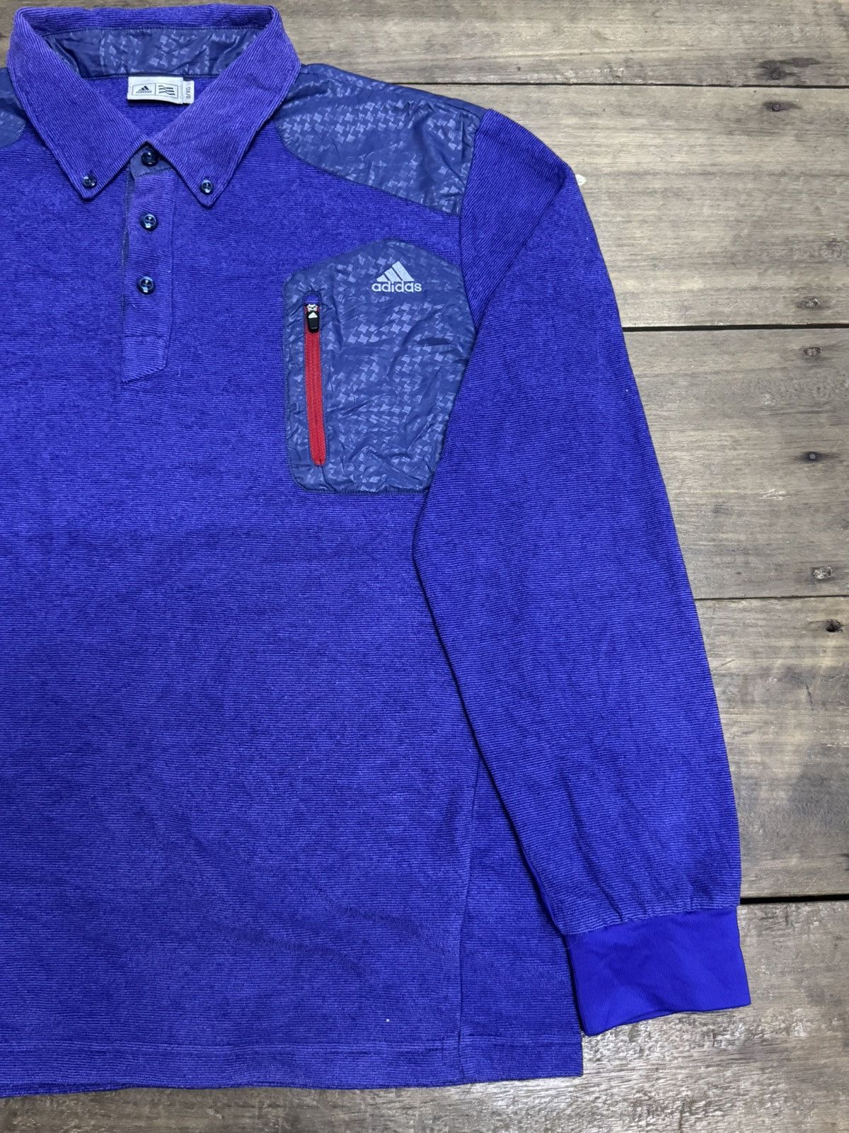 Adidas ADIDAS FLEECE POLO RARE Size US L / EU 52-54 / 3 - 4 Thumbnail