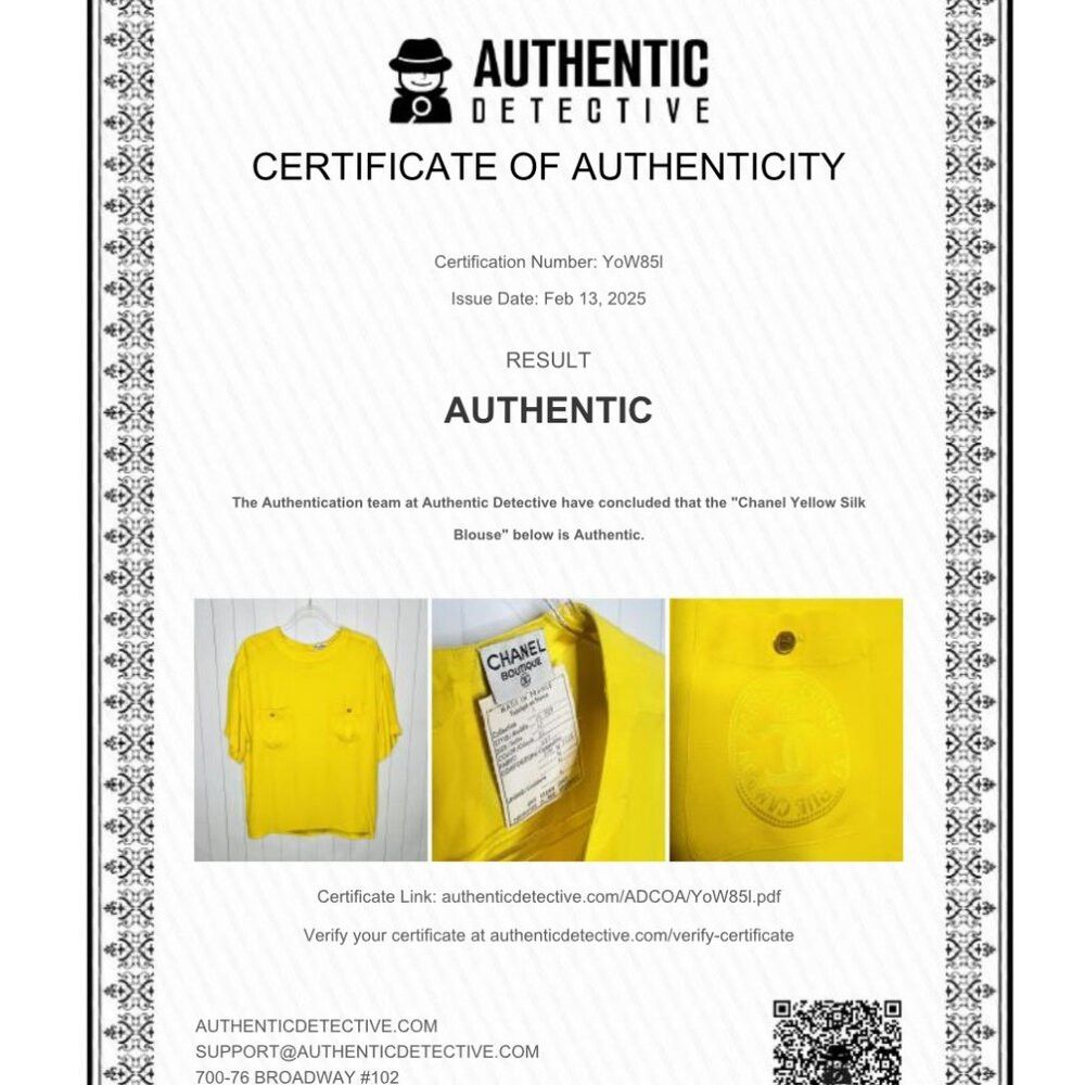 Chanel CHANEL Boutique Vintage Gorgeous Golden Yellow CC 100% Silk Size L / US 10 / IT 46 - 9 Thumbnail