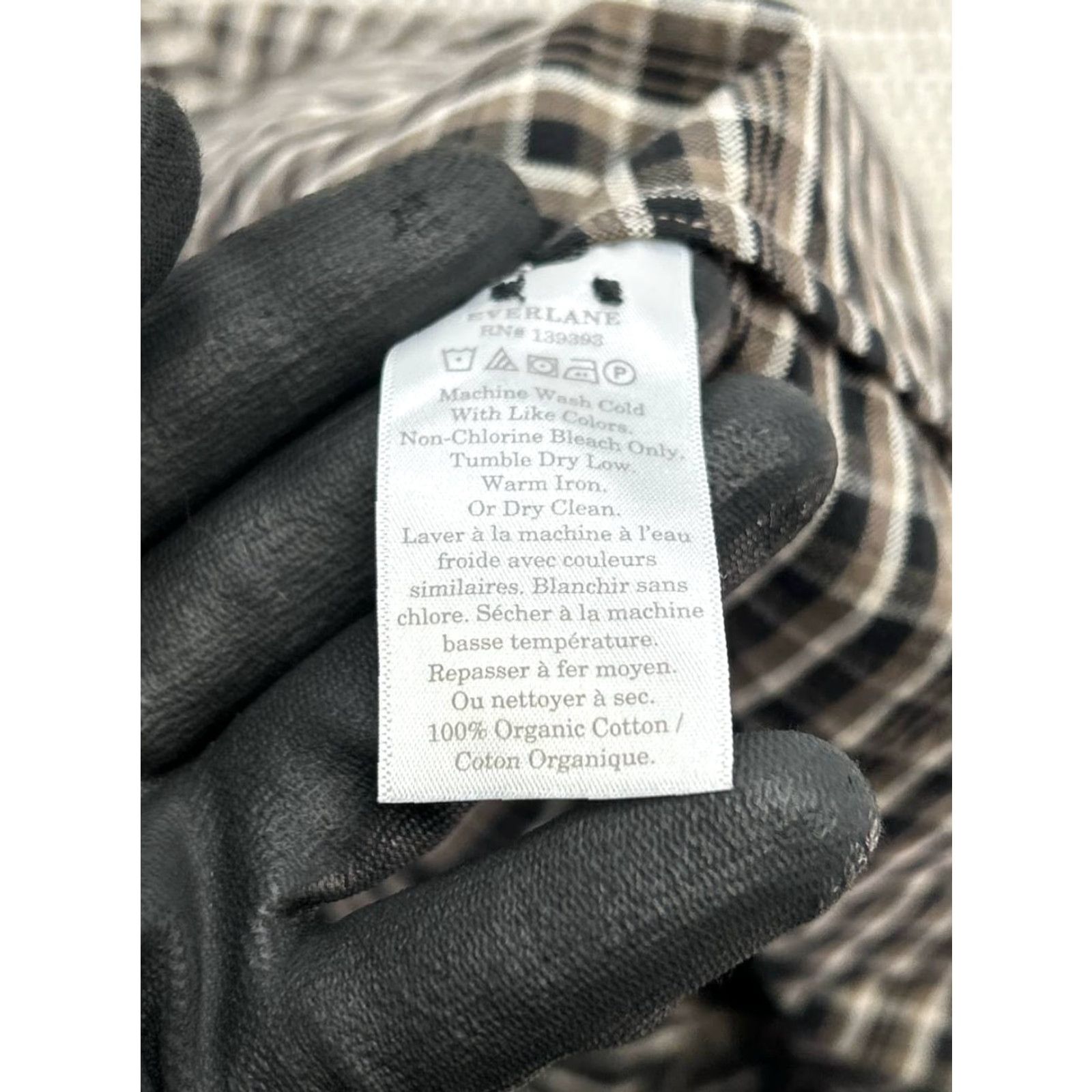 Everlane VINTAGE Everlane Shirt Womens 6 Brown Cotton Button-Up Plaid Long Sleeve Casual Spring Summer Fall Womens Size M / US 6-8 / IT 42-44 - 4 Thumbnail