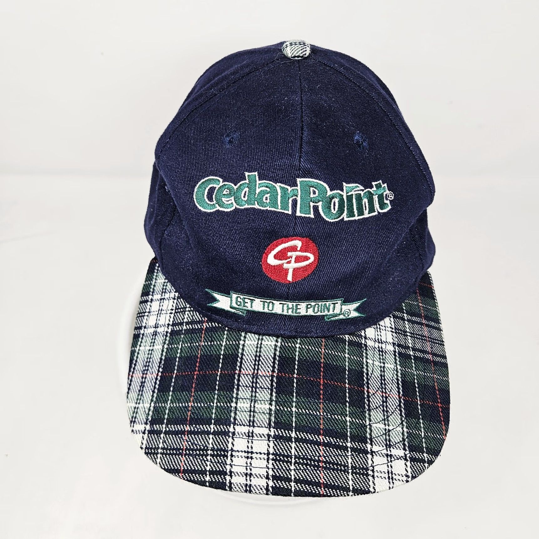 Vintage VINTAGE Cedar Point Hat Cap Baseball Snap Back One Size Blue Plaid Mens 90s Size ONE SIZE - 2 Thumbnail