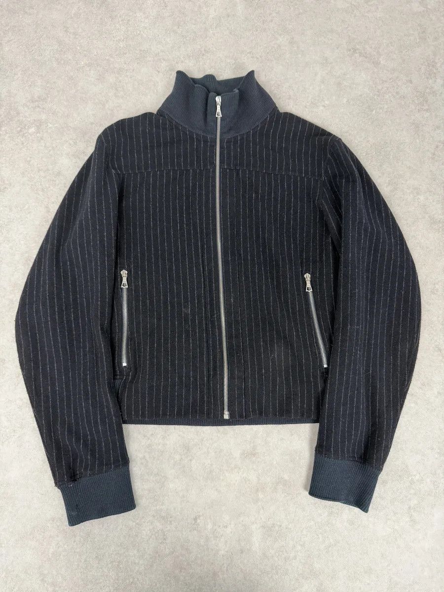 Dries Van Noten Dries Van Noten Dark Wool Striped Zip-up Jacket Size US S / EU 44-46 / 1 - 6 Thumbnail