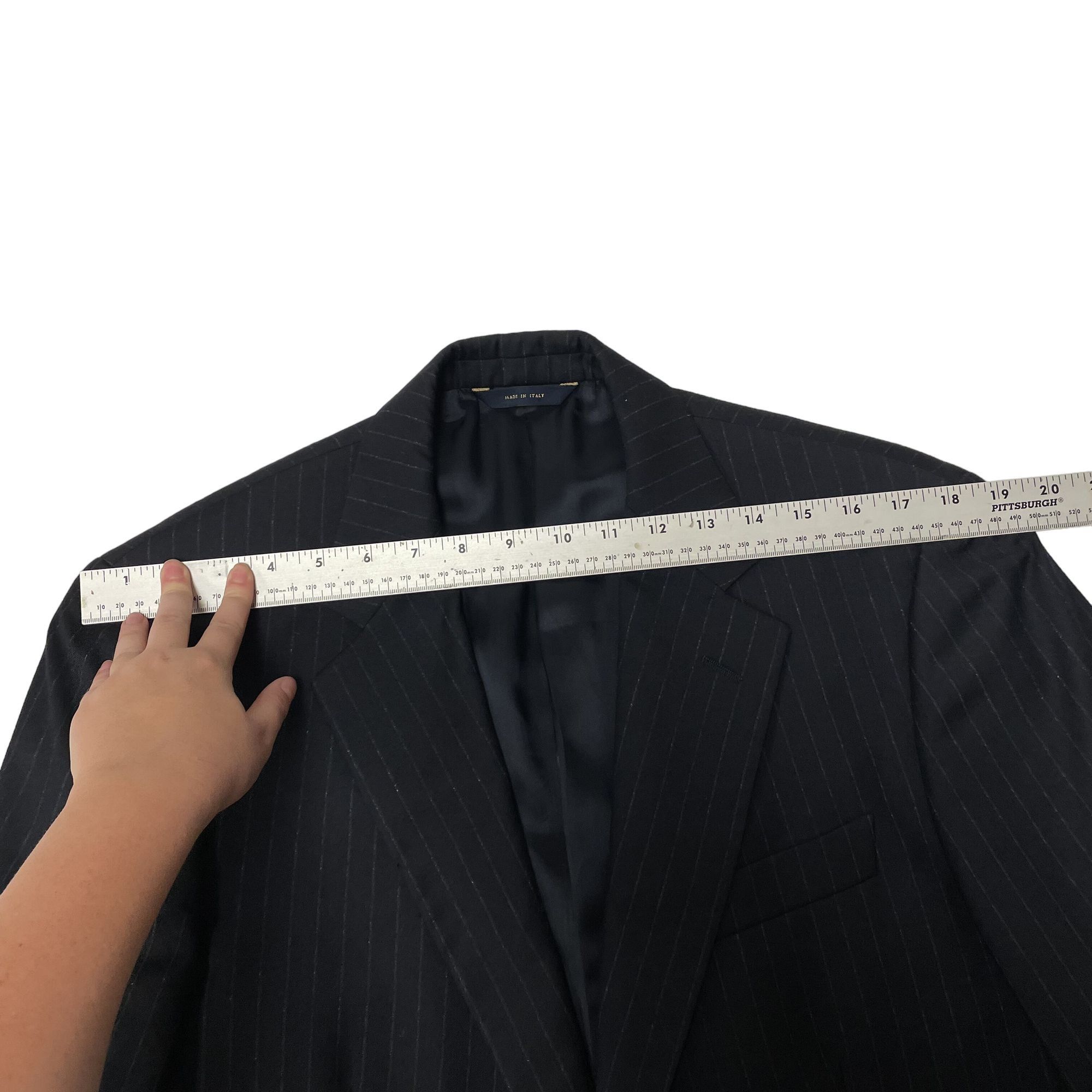 Brooks Brothers Brooks Brothers Italy Blue Black Sport Coat Blue CHALK STRI Size 40R - 10 Thumbnail