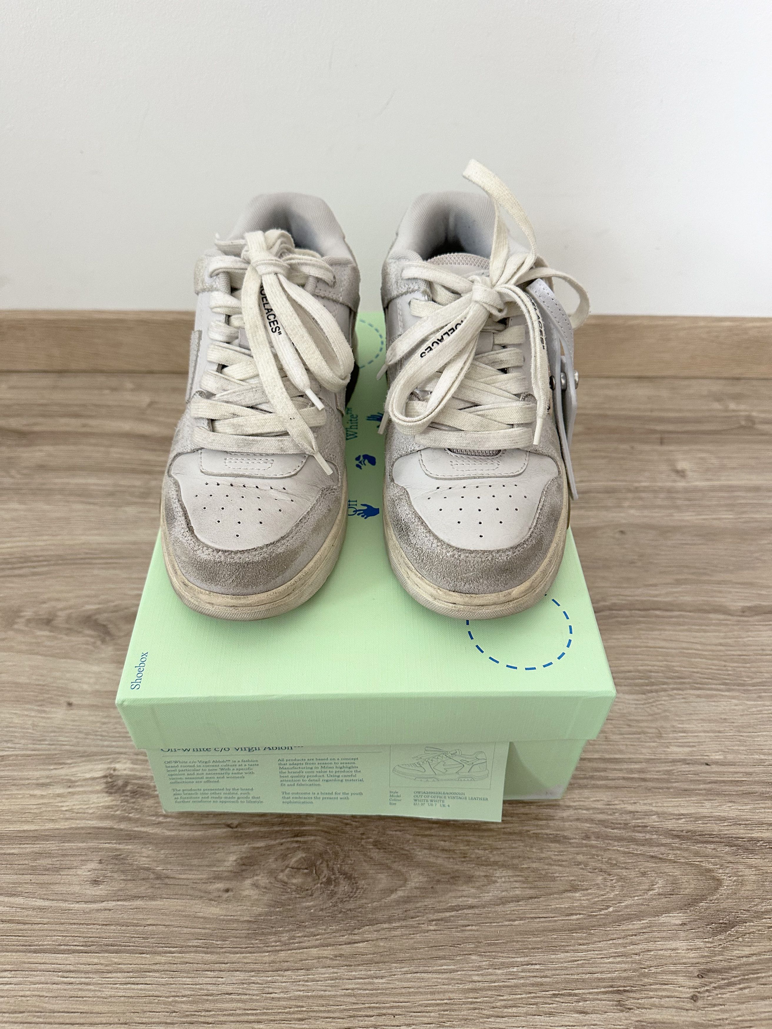 Off-White Off White Out of Office Vintage Leather Sneakers Size US 7 / IT 37 - 3 Thumbnail