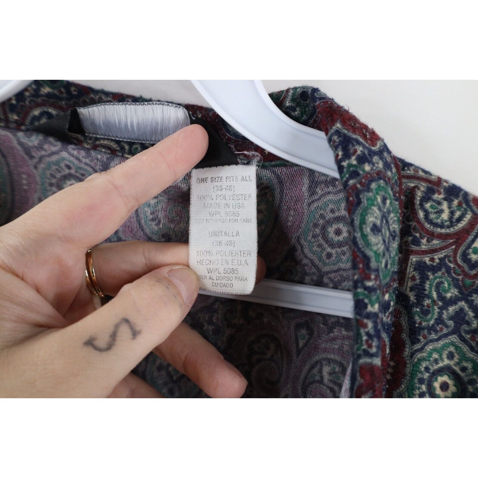 Vintage Vintage 90s Streetwear Rainbow Paisley Chamois Cloth Robe Size US L / EU 52-54 / 3 - 9 Thumbnail