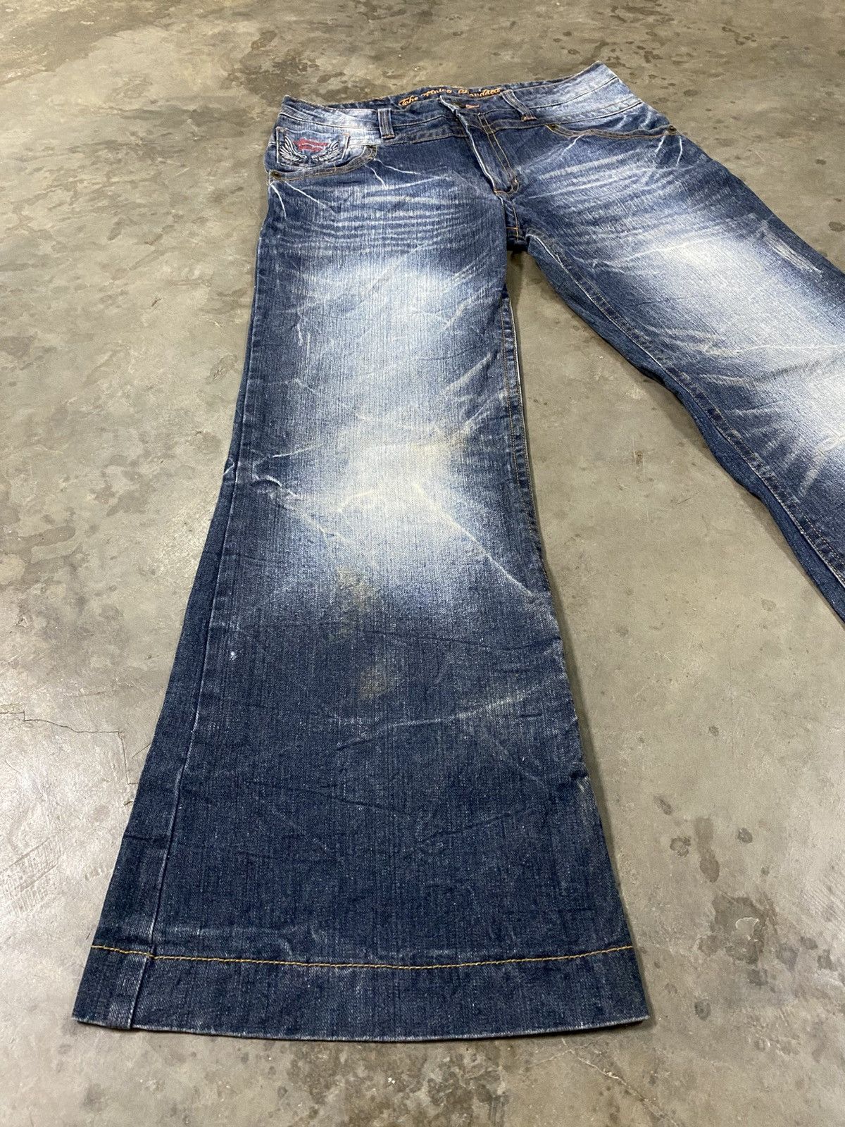 Tornado Mart Super Flare Jeans Japanese Unknown Heaven Vintage @299 Size US 32 / EU 48 - 6 Thumbnail