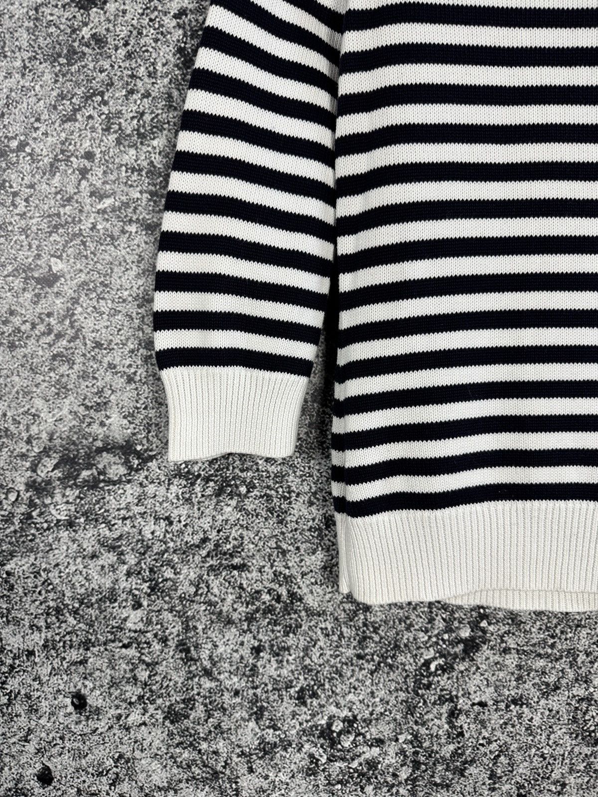 Lauren Ralph Lauren Lauren Ralph Lauren Denim Knit Striped Sweater Anchor Logo Size M / US 6-8 / IT 42-44 - 13 Thumbnail