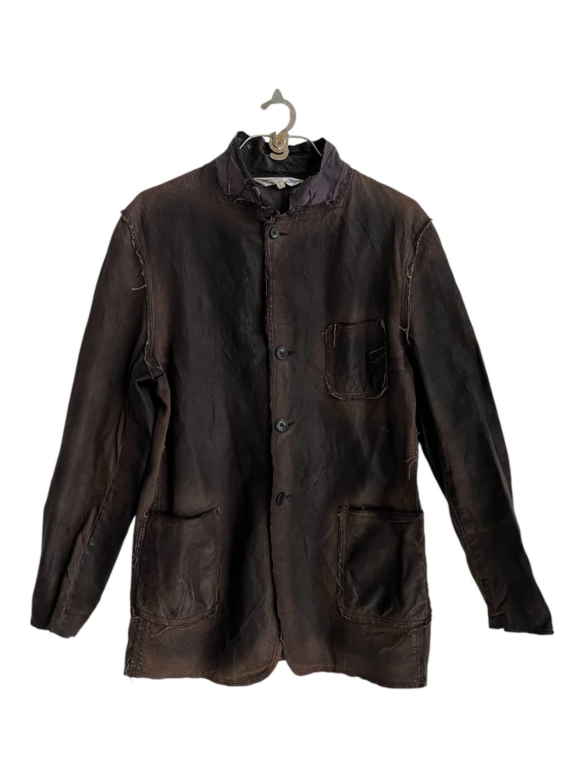 Comme des Garcons AW2010 "Anti Fashionista" Distressed Panelled Leather Jacket Size US L / EU 52-54 / 3 - 6 Thumbnail