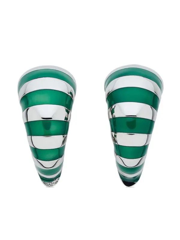 Salvatore Ferragamo o1s1rm0526 Size : OS / Earrings in Green/Silver Size ONE SIZE - 3 Thumbnail