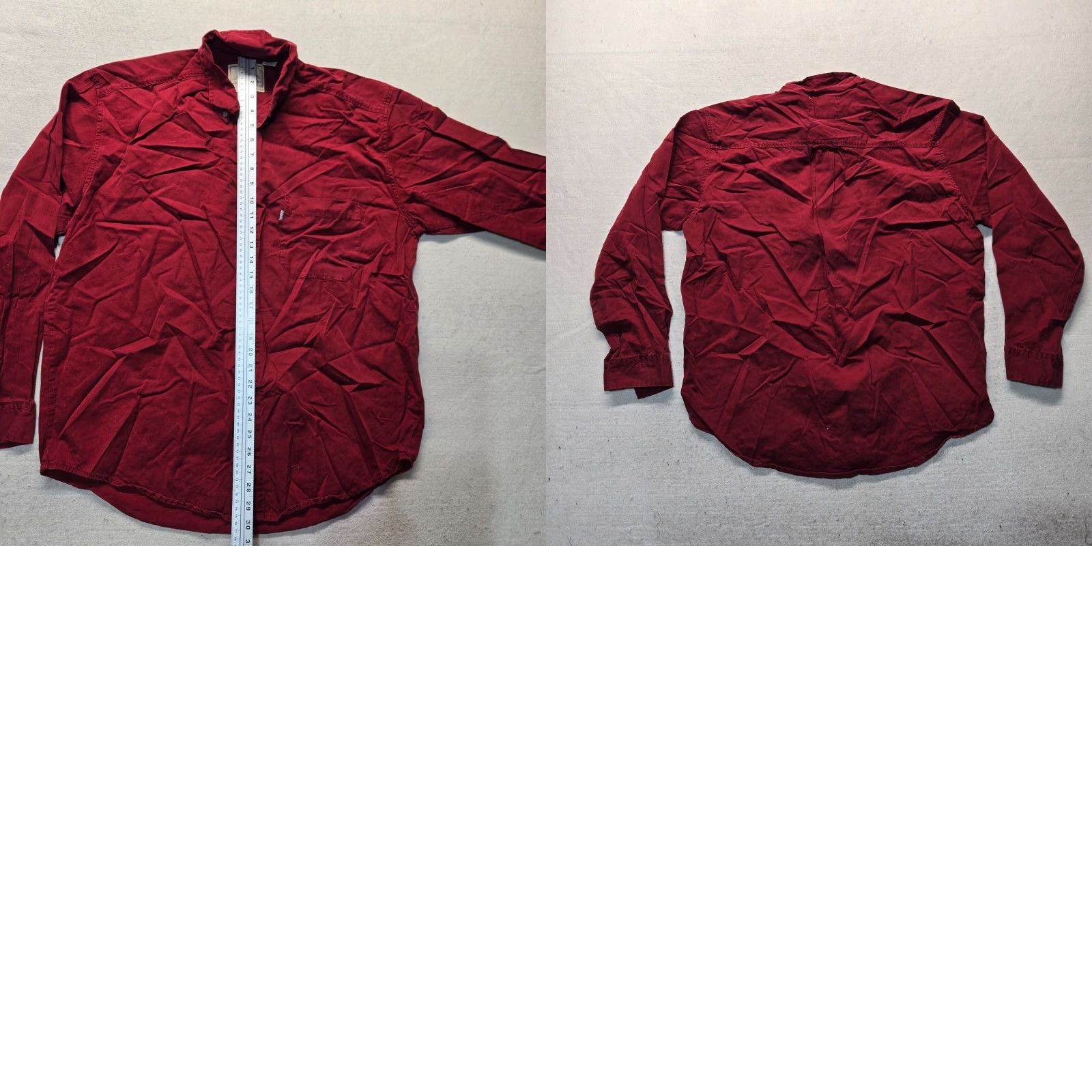 Levi's VINTAGE Levi's Shirt Denim Button-Up Red XL Men's Button-Down Casual Jeans Cowboy Rockabilly - Size US XL / EU 56 / 4 - 8 Thumbnail