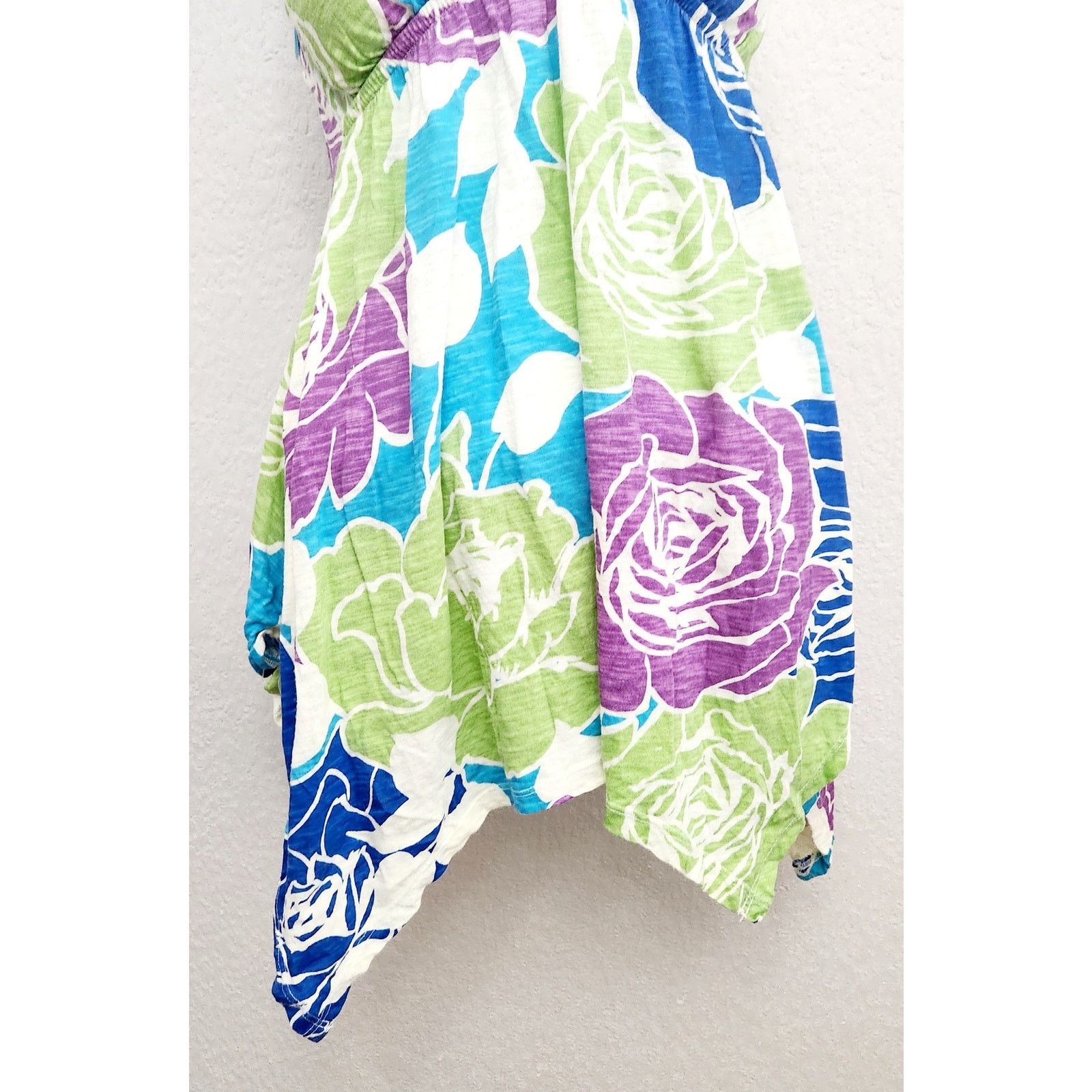 Other Derek Heart Blue Green Purple Floral Braided Strap Top S Size S / US 4 / IT 40 - 2 Thumbnail