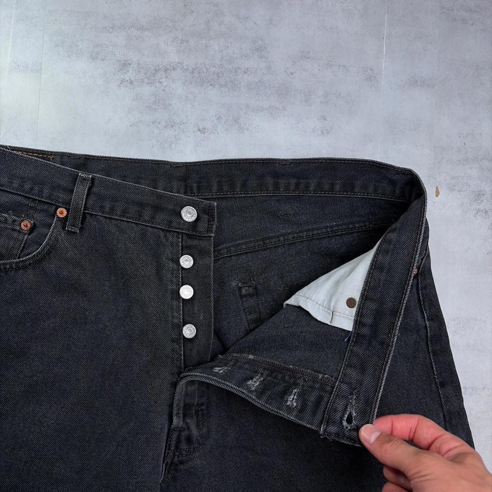Levi's Vintage Washed Black Levi’s 501 Straight Denim Jeans Size US 38 / EU 54 - 5 Thumbnail