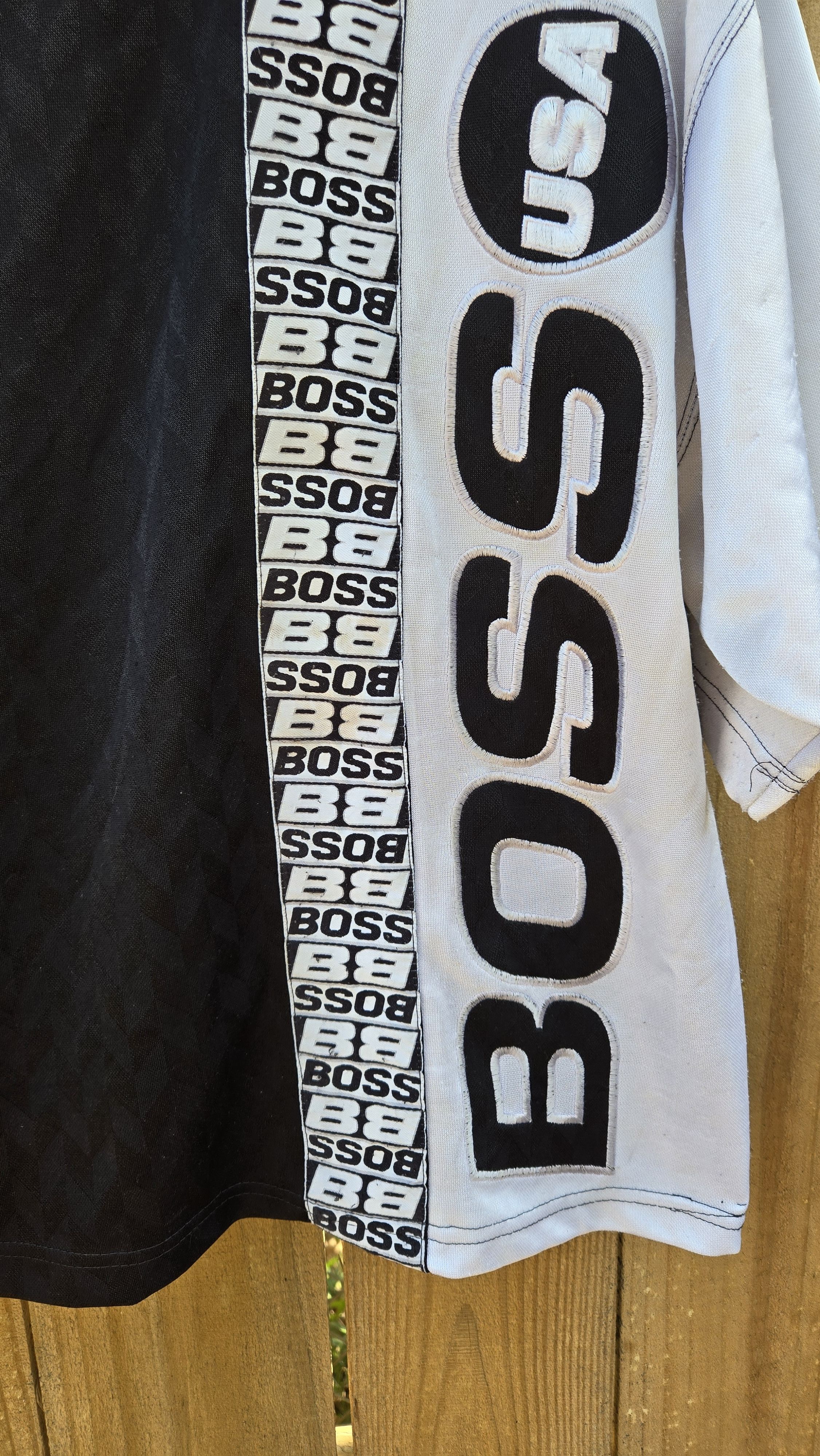Vintage Vintage 90s Boss Jersey Shirt Size US XL / EU 56 / 4 - 2 Thumbnail
