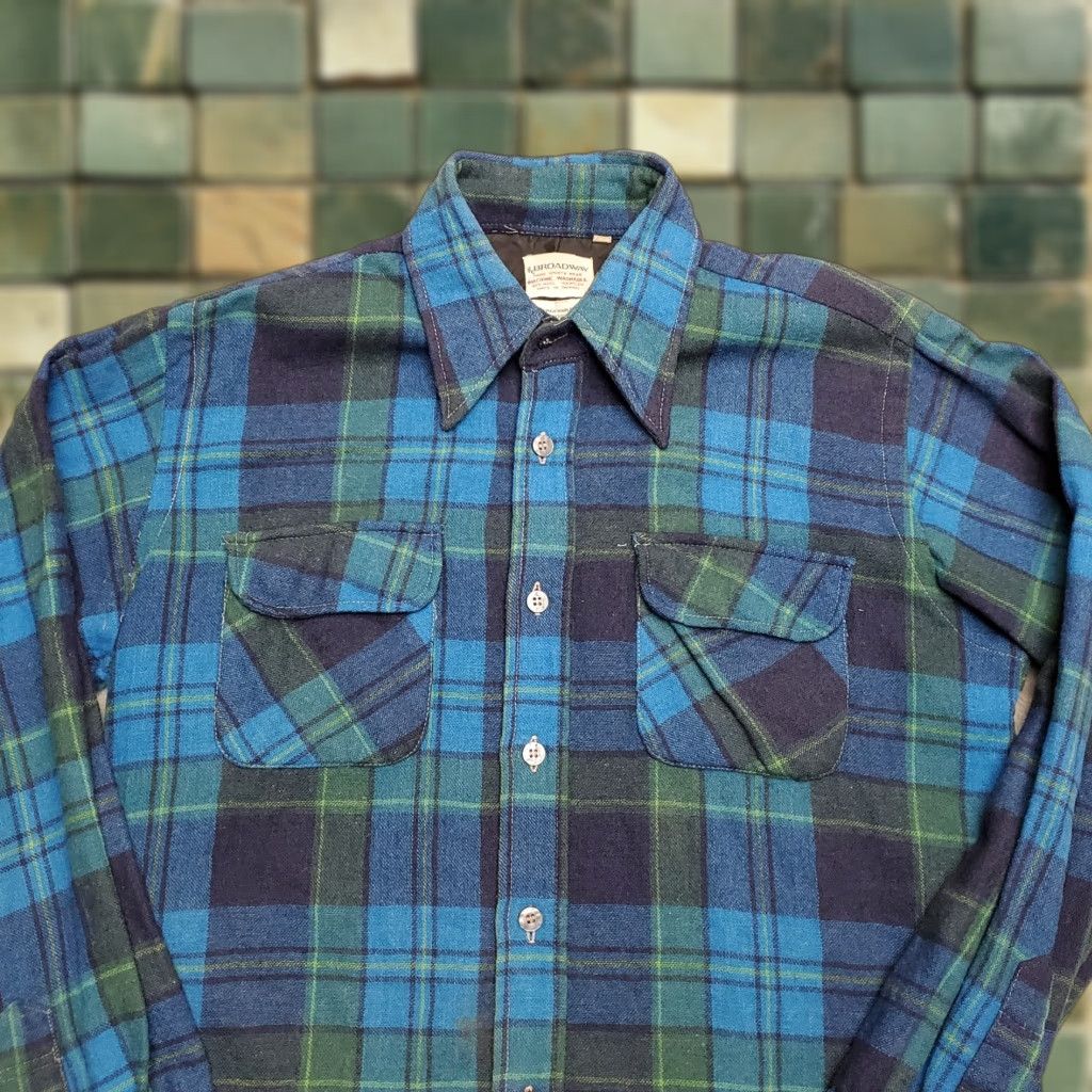 Vintage VINTAGE The Broadway Shirt Mens M Blue Plaid Wool Flannel Shirt Size US M / EU 48-50 / 2 - 1 Thumbnail