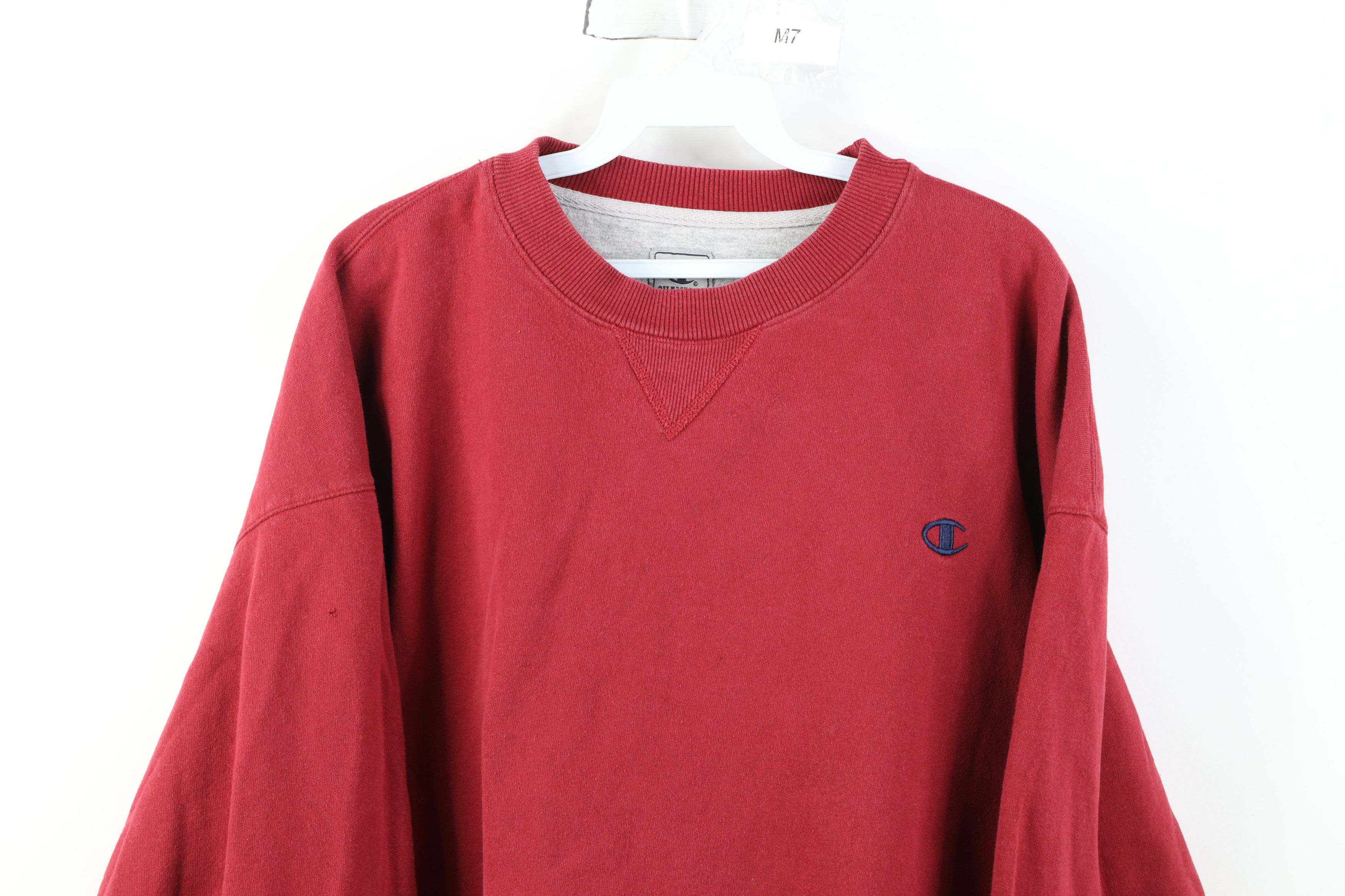 Champion Vintage 90s Y2K Champion Logo Crewneck Sweatshirt Red Size US XL / EU 56 / 4 - 2 Thumbnail