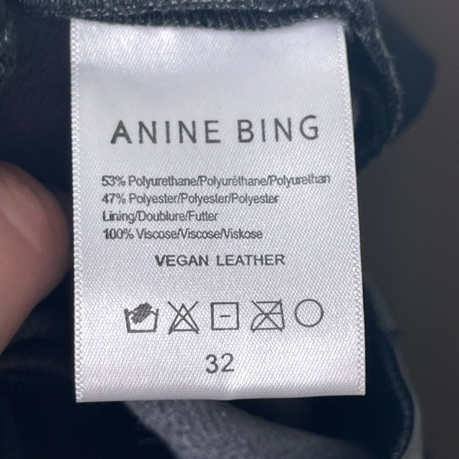 Anine Bing ANINE BING Bruno Pant in Black Recycled Leather FR 32 US 2 Size 26" / US 2 / IT 38 - 10 Thumbnail