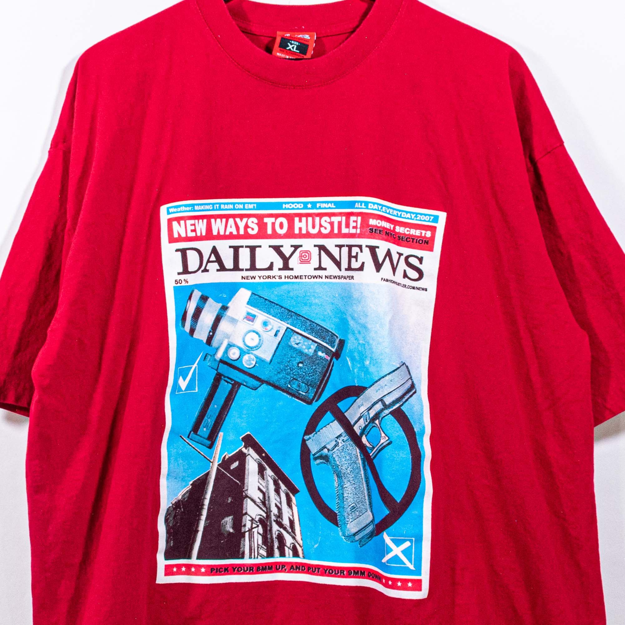 Vintage Pick Up Your 8mm Put Down Your 9mm Hustle T-Shirt Baggy Size US XL / EU 56 / 4 - 3 Thumbnail