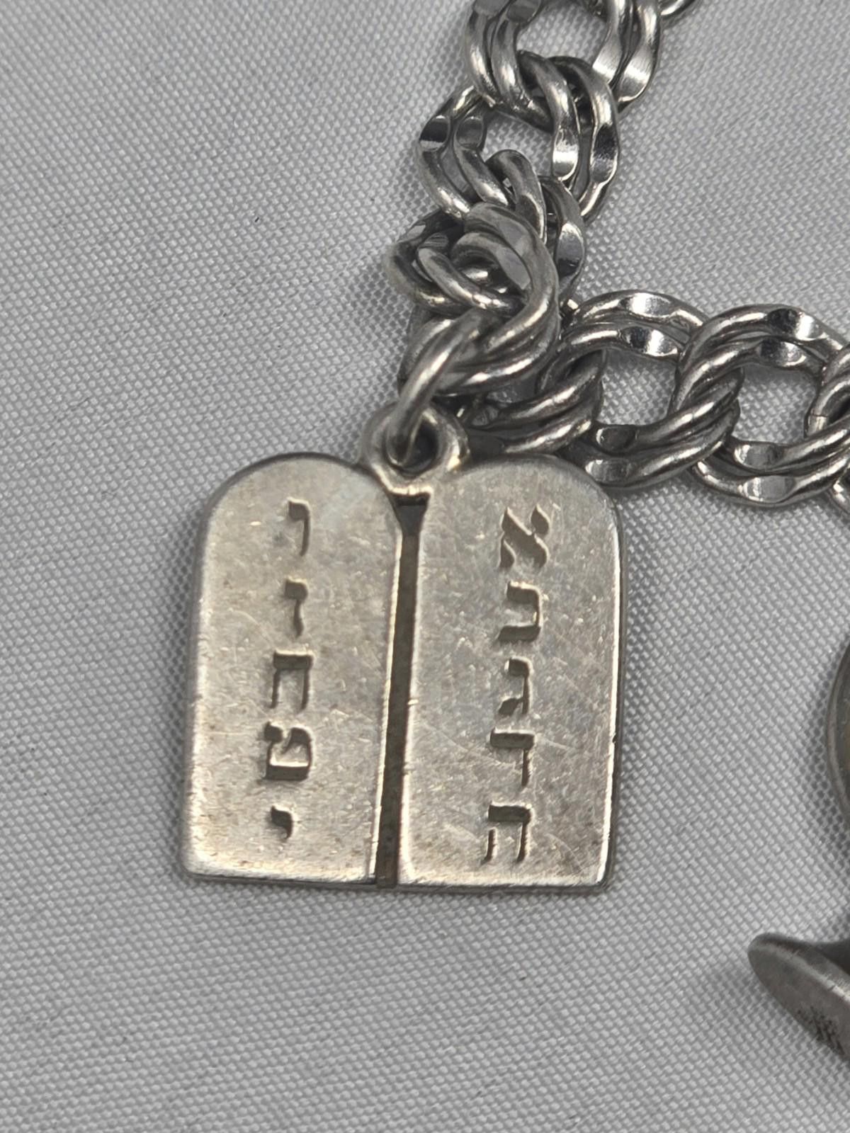 Other Vtg James Avery 925 Jewish Charm Bracelet Rare Retired Charm Size ONE SIZE - 5 Thumbnail