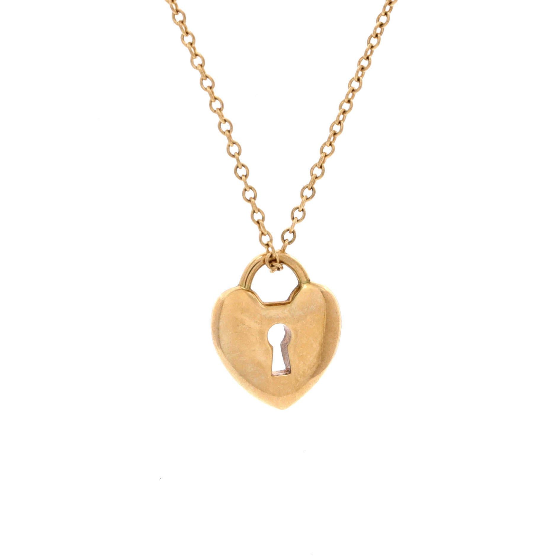 Tiffany & Co. Heart Lock Pendant Necklace Size ONE SIZE - 1 Thumbnail
