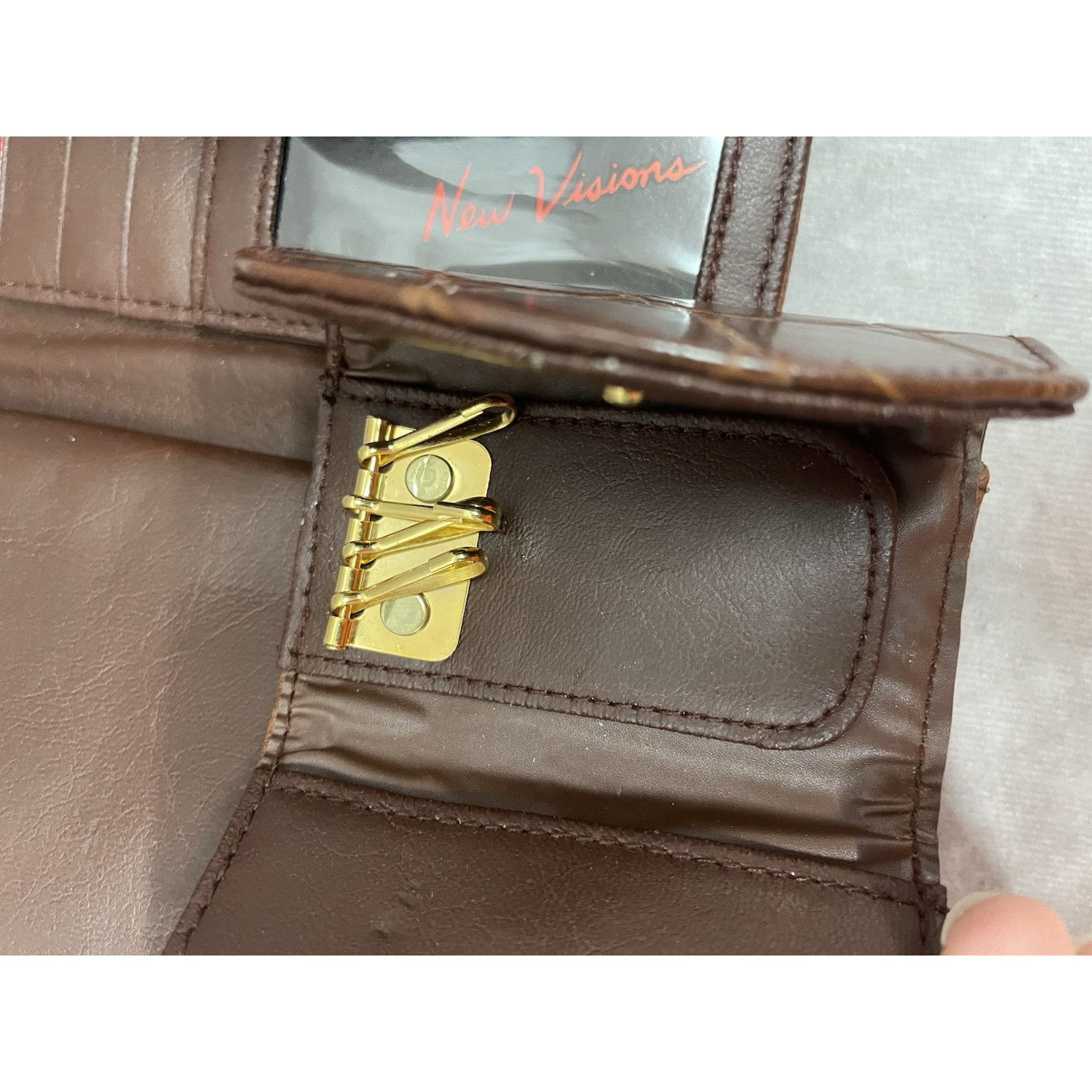 Other Mundi My Big Fat Womens Organizer Checkbook & Key Brown Leat Size ONE SIZE - 5 Thumbnail