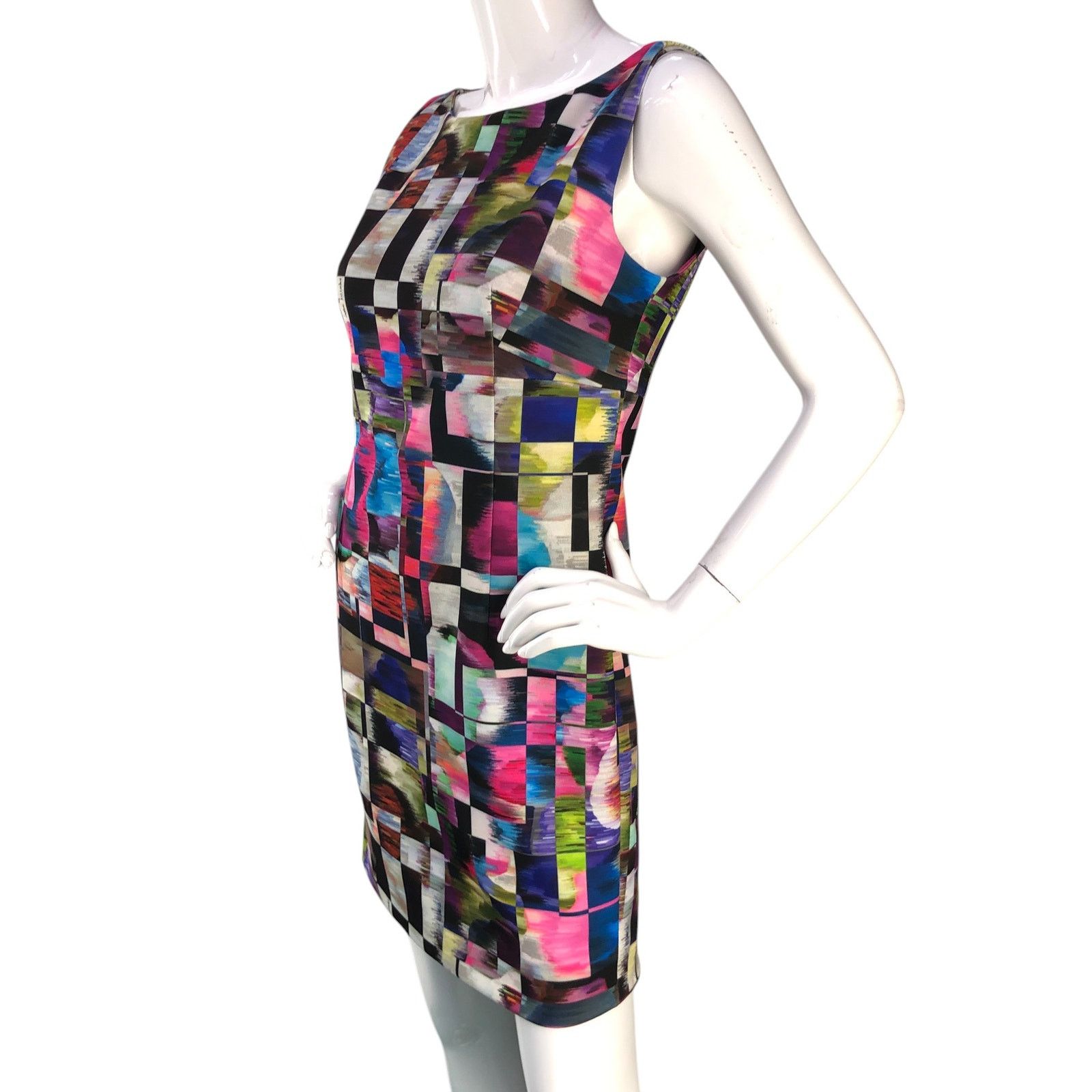 MILLY Milly Size 6 Dress Scuba Cubist Print Sheath Sleeveless USA Size M / US 6-8 / IT 42-44 - 4 Thumbnail