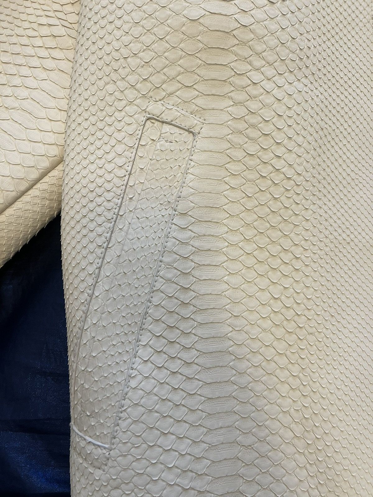 Roberto Cavalli Roberto Cavalli Burmese Python Snakeskin Jacket – Ivory – 52 Size US L / EU 52-54 / 3 - 8 Thumbnail