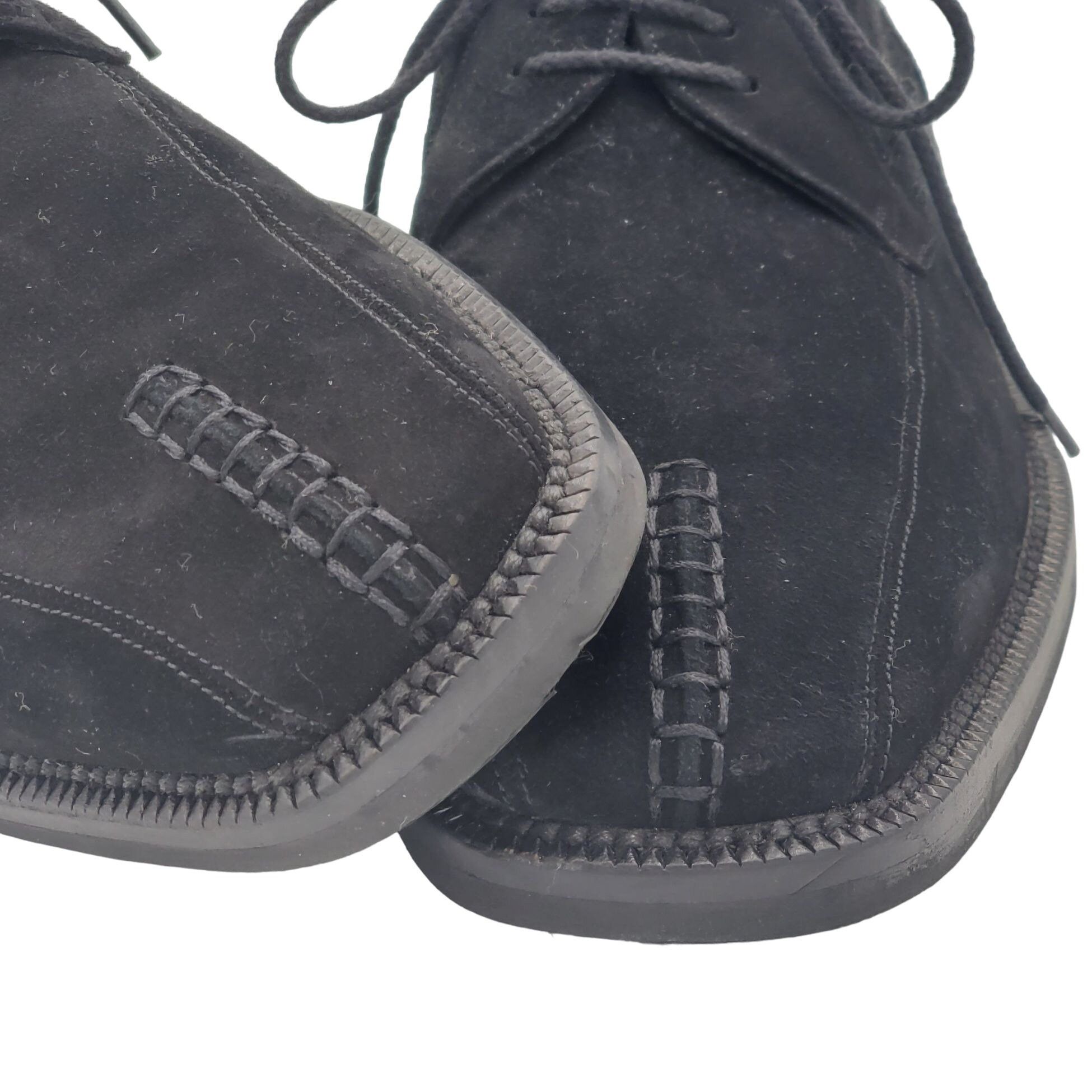 Mezlan Mezlan Dress Shoes Mens 9.5 Black Suede Leather Blucher Size US 9.5 / EU 42-43 - 7 Thumbnail