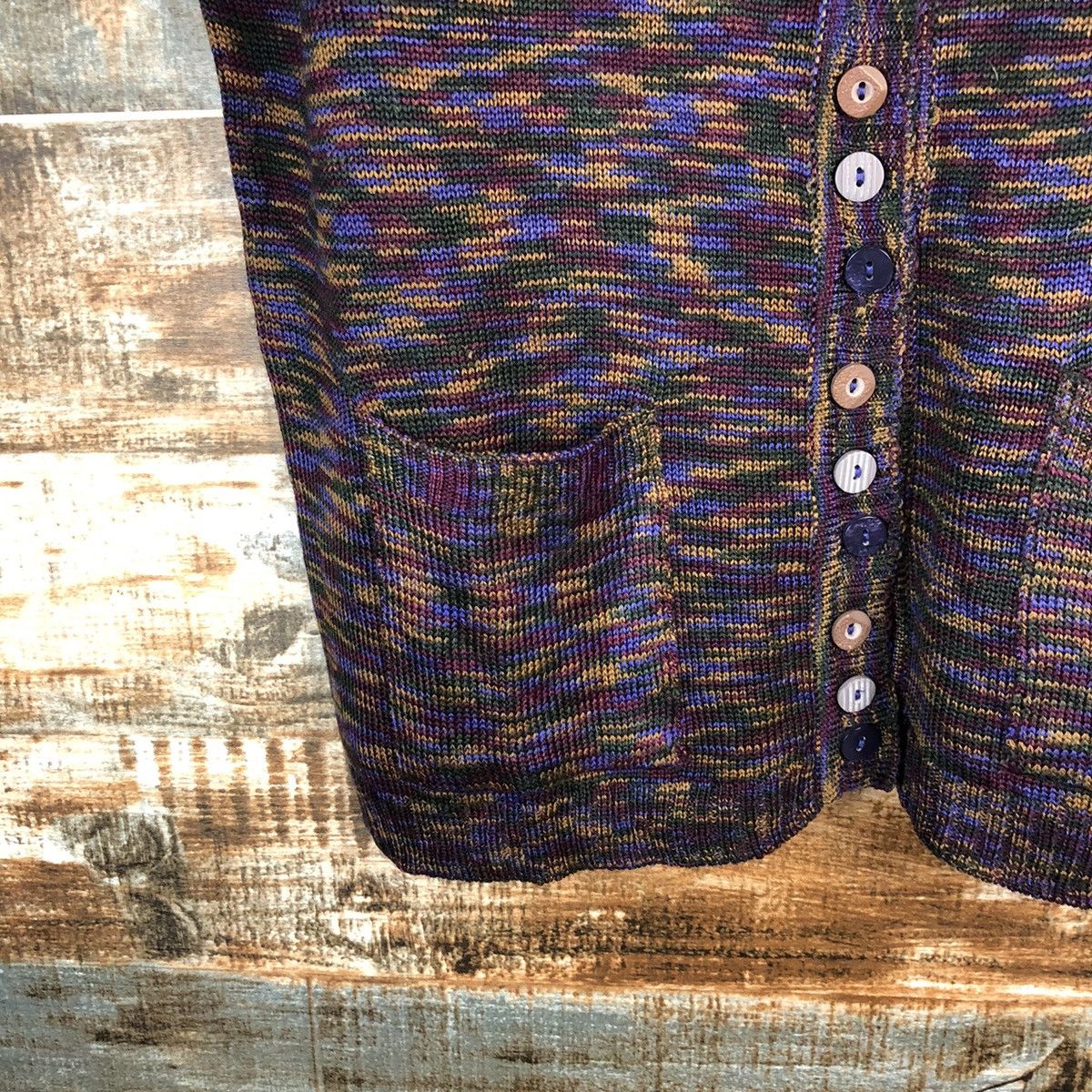 Japanese Brand Pursuft Deideal Purple Cardigan vintage Knitwear #A1679 Size M / US 6-8 / IT 42-44 - 7 Thumbnail