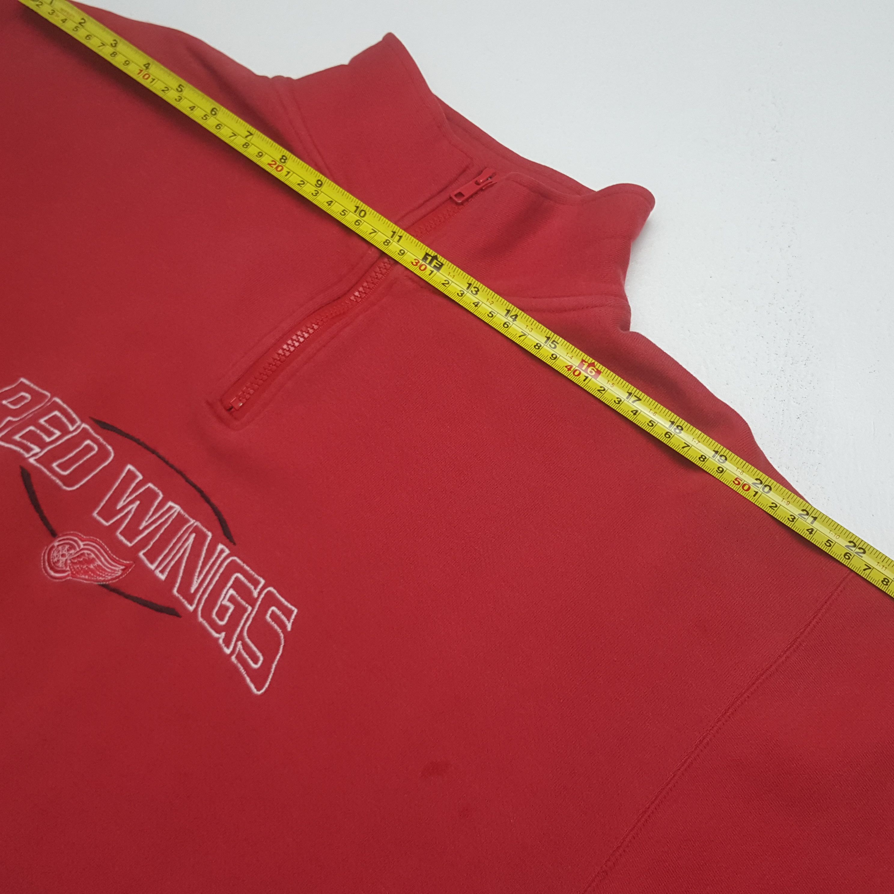 NHL Vintage Red Wings Hockey Team Half Zipper Sweatshirt Size US L / EU 52-54 / 3 - 5 Thumbnail