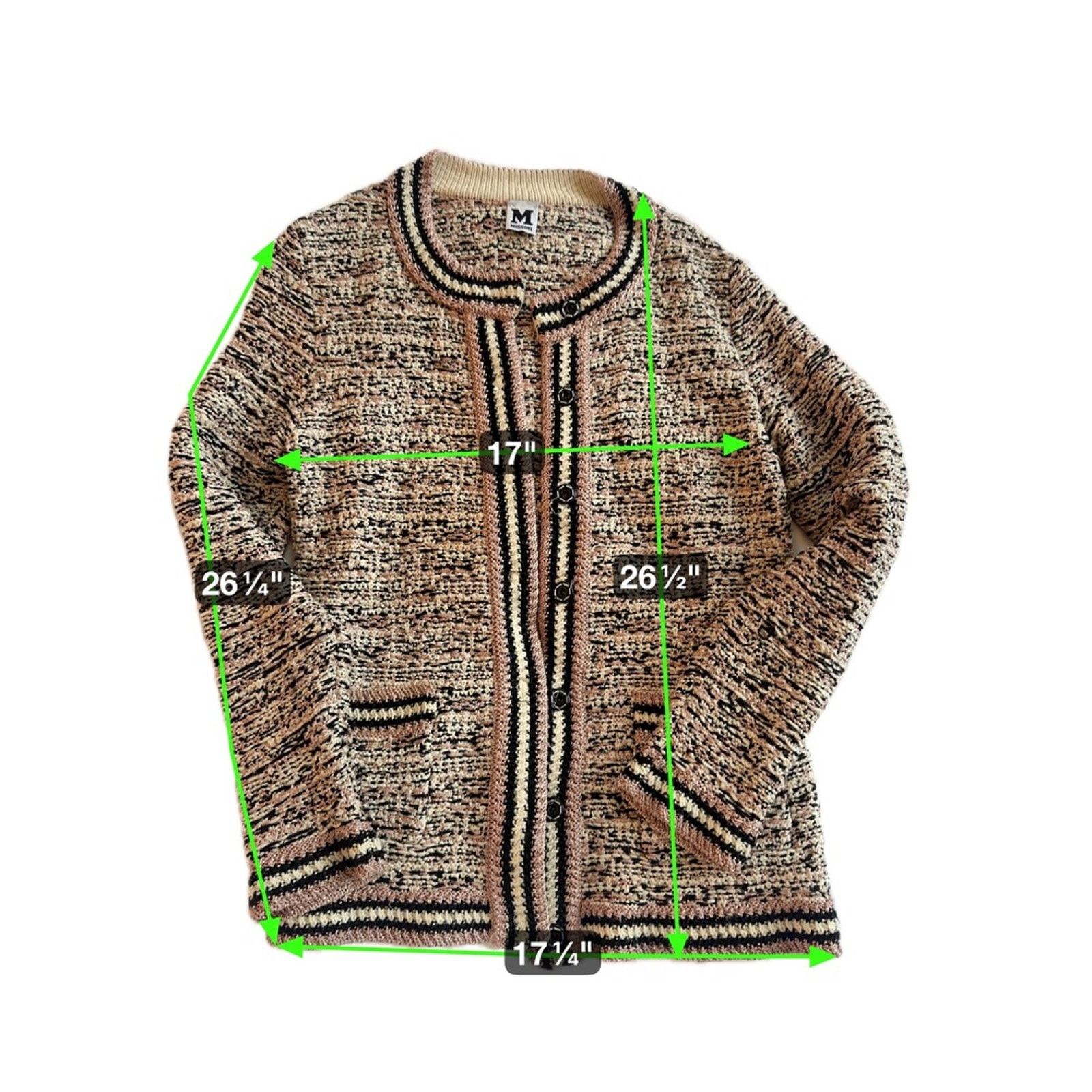 Missoni Missoni Mare Knit Cardigan Jacket – Multicolor Bouclé Size S / US 4 / IT 40 - 2 Thumbnail