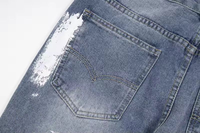 Jean Graffiti Printed Hombre Wide Leg Y2k Distressed Jeans Size US 29 - 8 Thumbnail