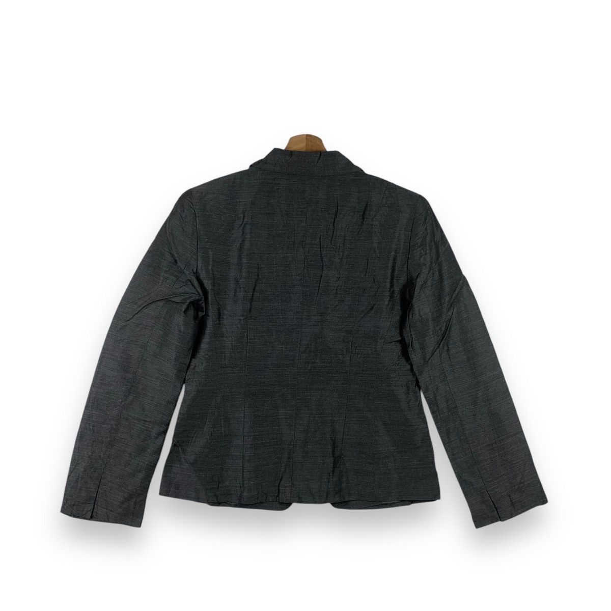 Vintage Vintage YURIE NITANI SOLO PLUS Classic Charcoal Blazer Size S / US 4 / IT 40 - 4 Thumbnail