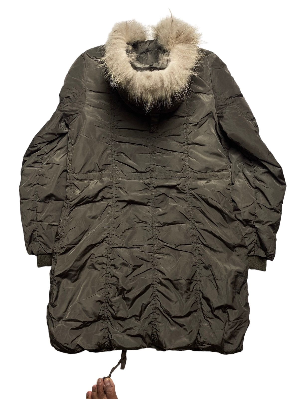 Japanese Brand 2000s Anyfam - Fur Hoodie Lightweight Ruffle Jacket Size M / US 6-8 / IT 42-44 - 3 Thumbnail