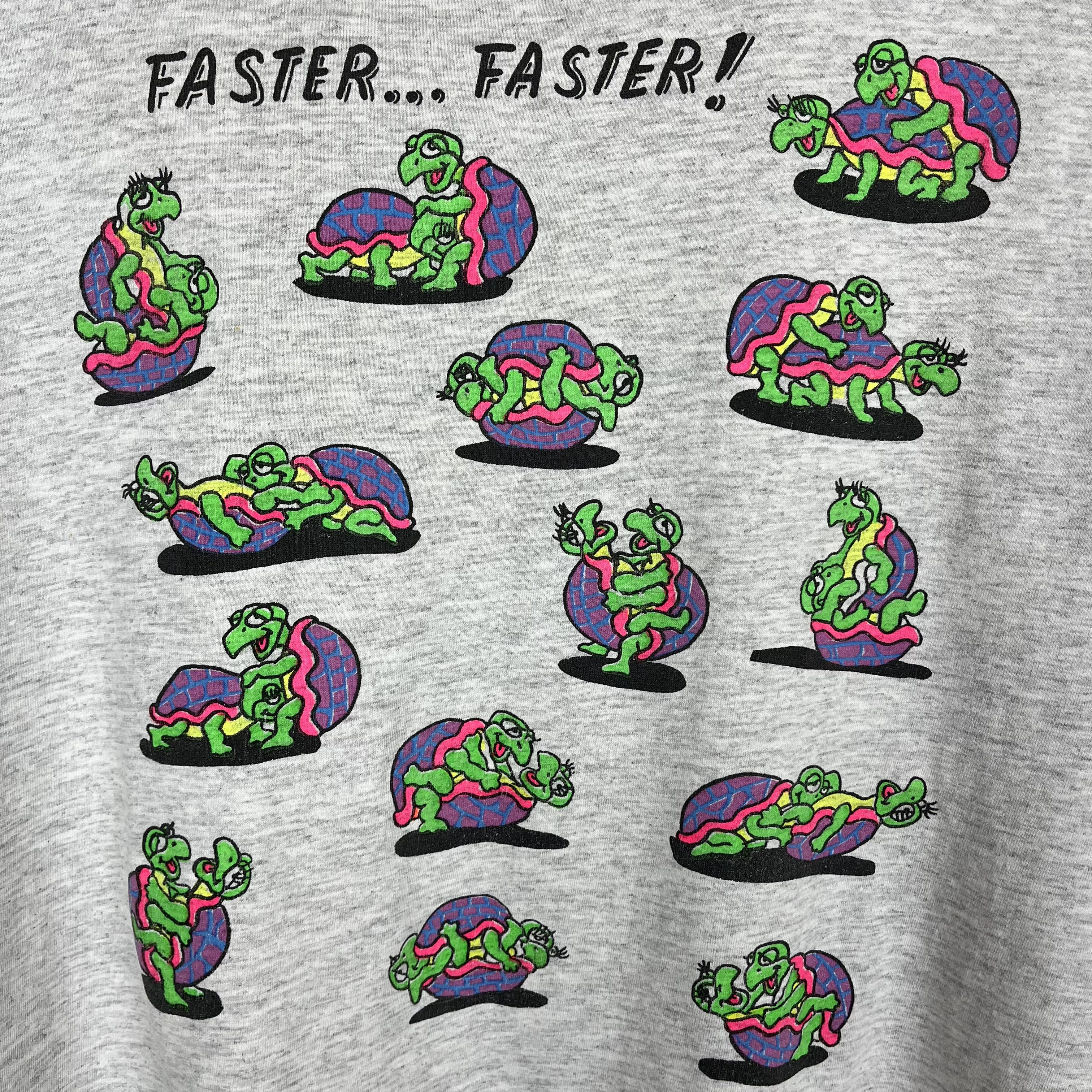 Vintage Vintage Turtle Sex “Faster Faster” Adult Humor T Shirt 90’s Size US M / EU 48-50 / 2 - 7 Thumbnail