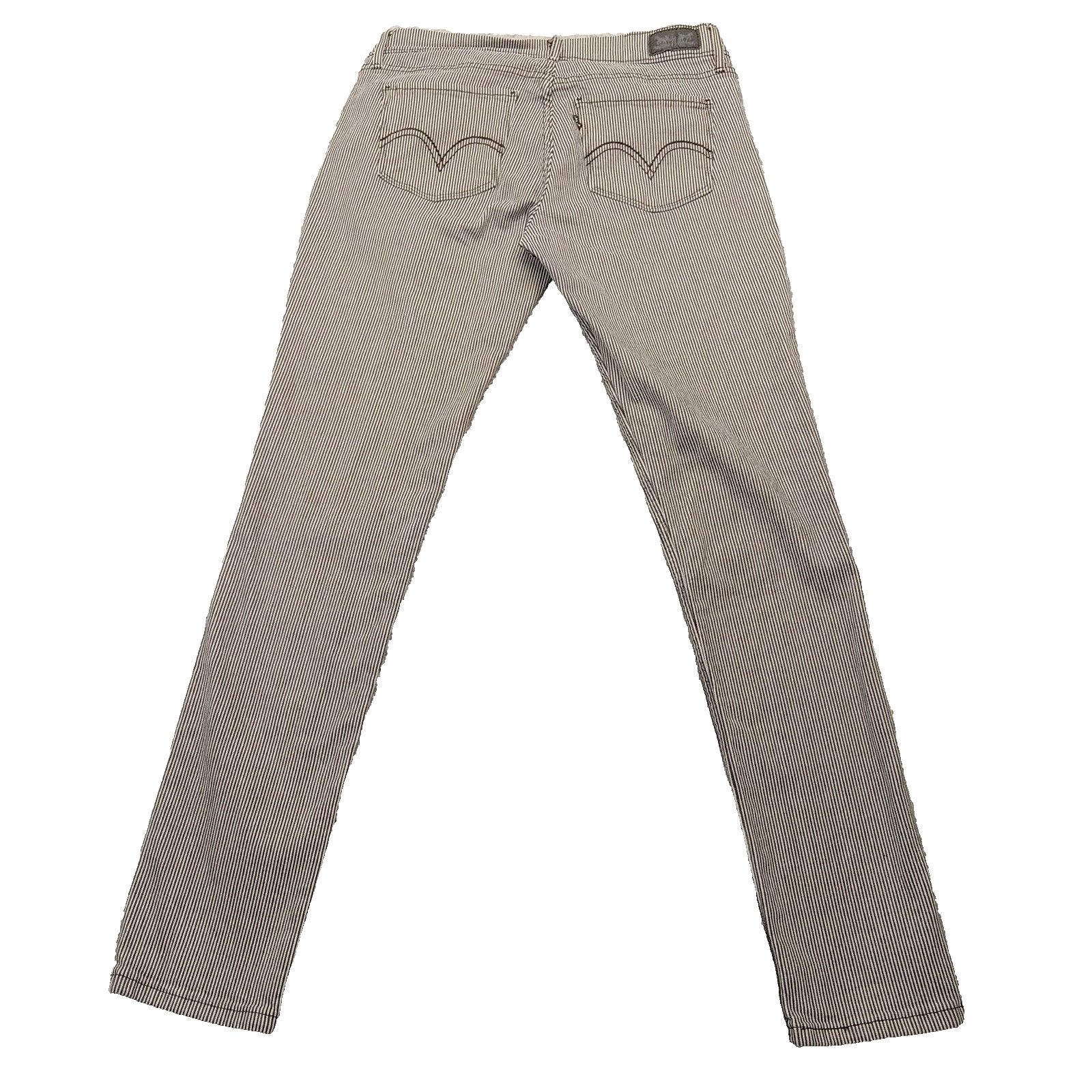 Levi's Levi's 524 Jeans 32 X 32 Women's Skinny Pinstripe Denim Size 32" / US 10 / IT 46 - 3 Thumbnail
